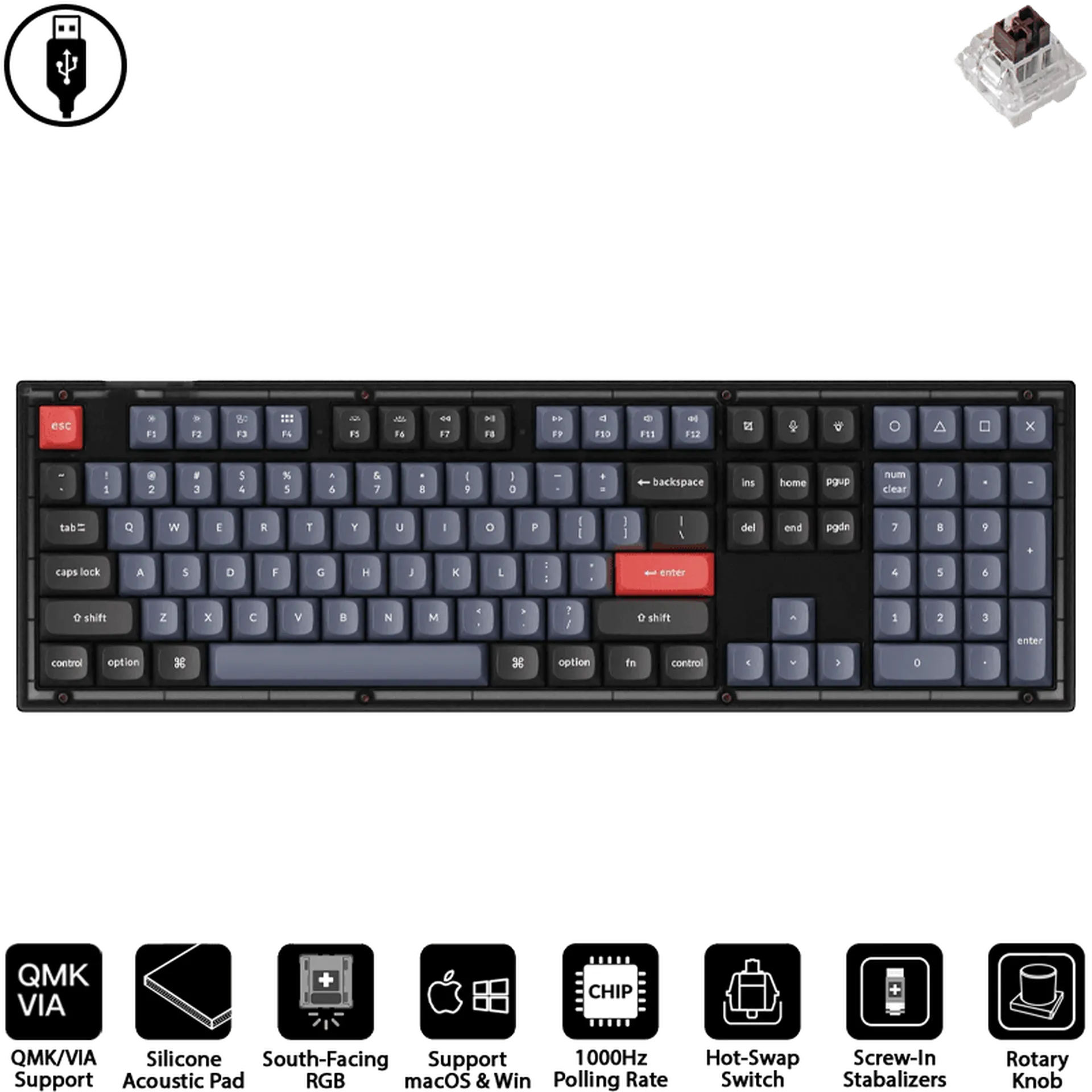 V6 Fully Assembled Knob Version (Translucent)