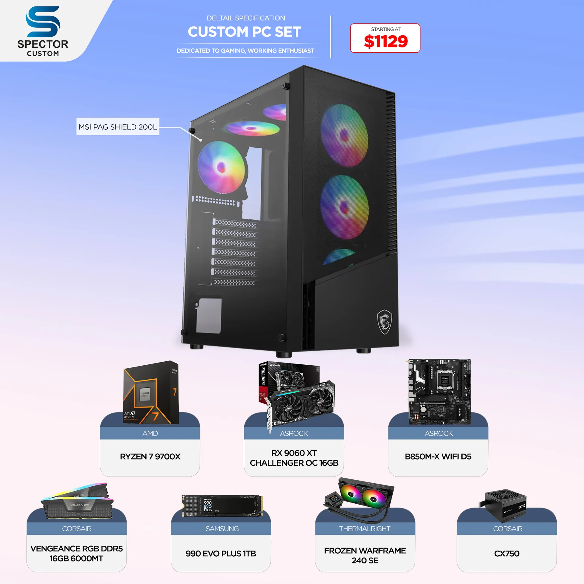 AMD Ryzen 7 9700X RX9060 XT