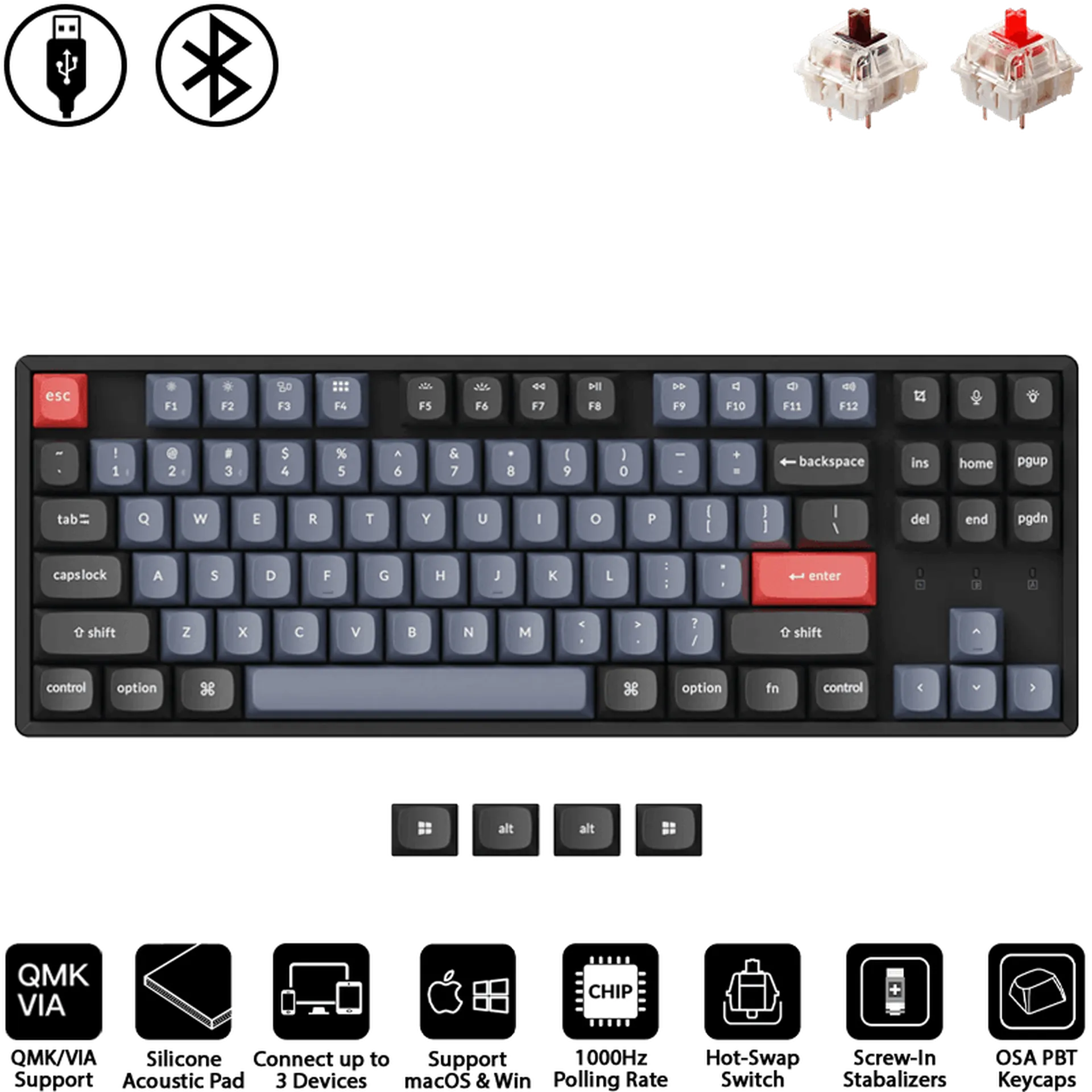 K8 Pro Alum RGB Hot-Swap