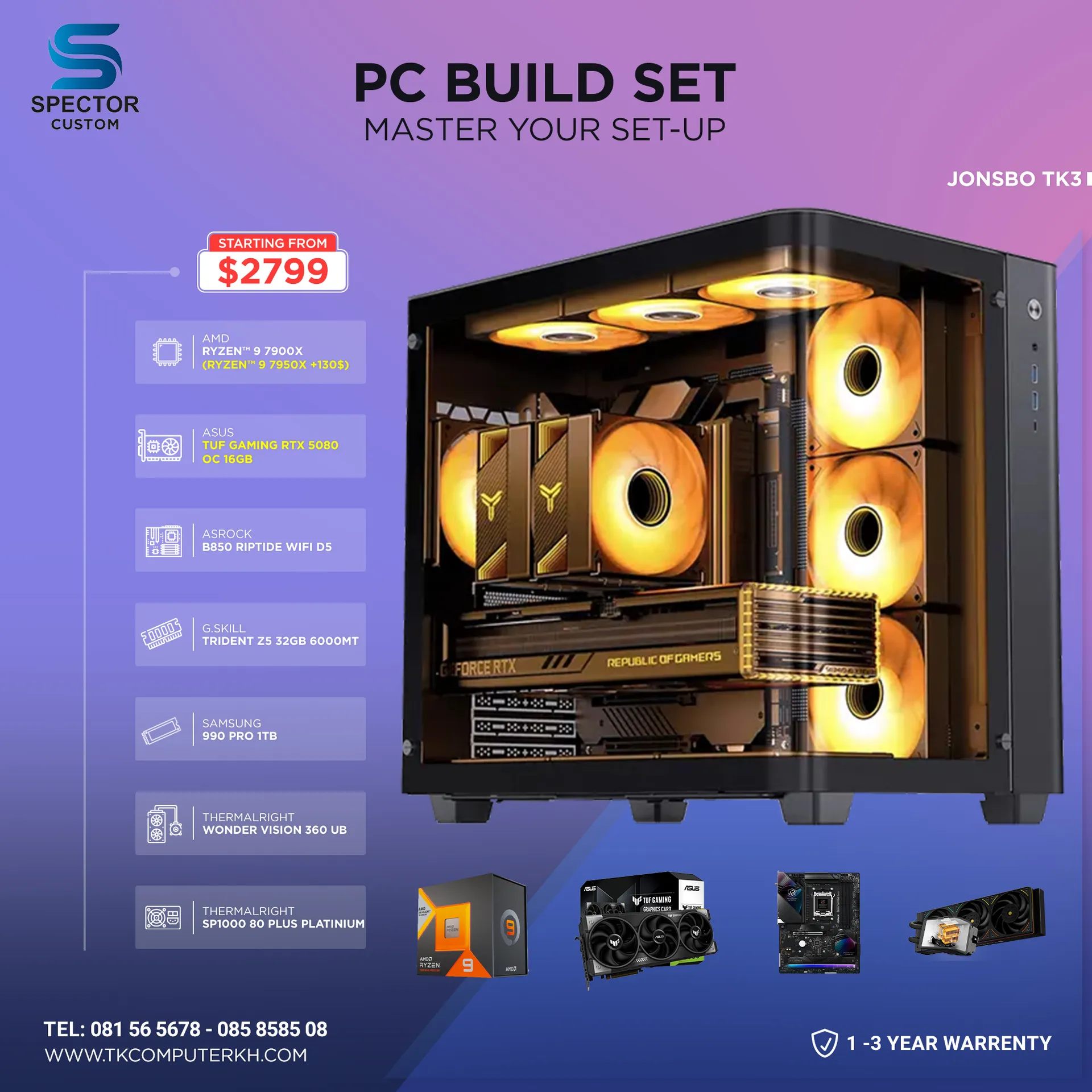 AMD Ryzen 9 7900X RTX5080