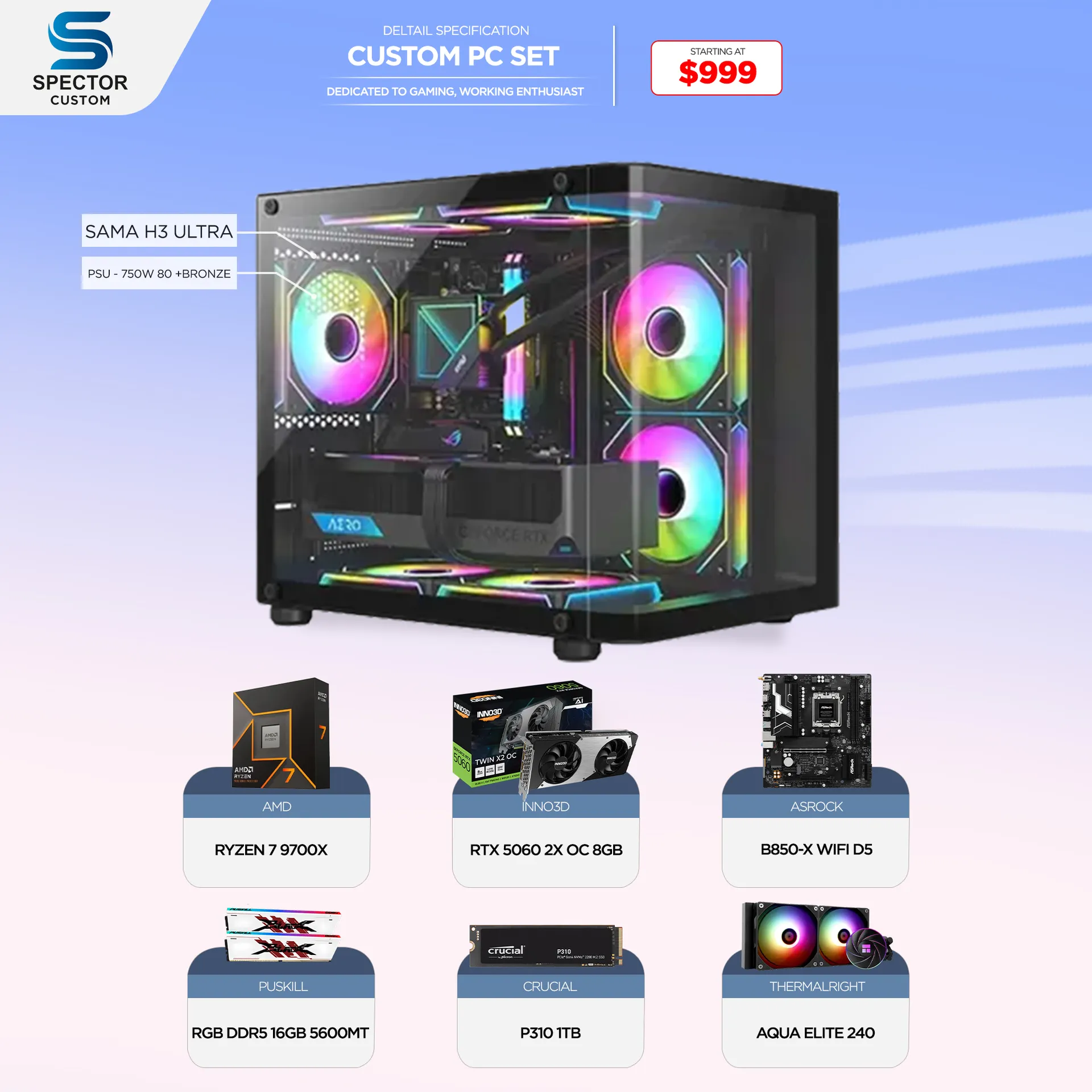 AMD Ryzen 7 9700X RTX5060