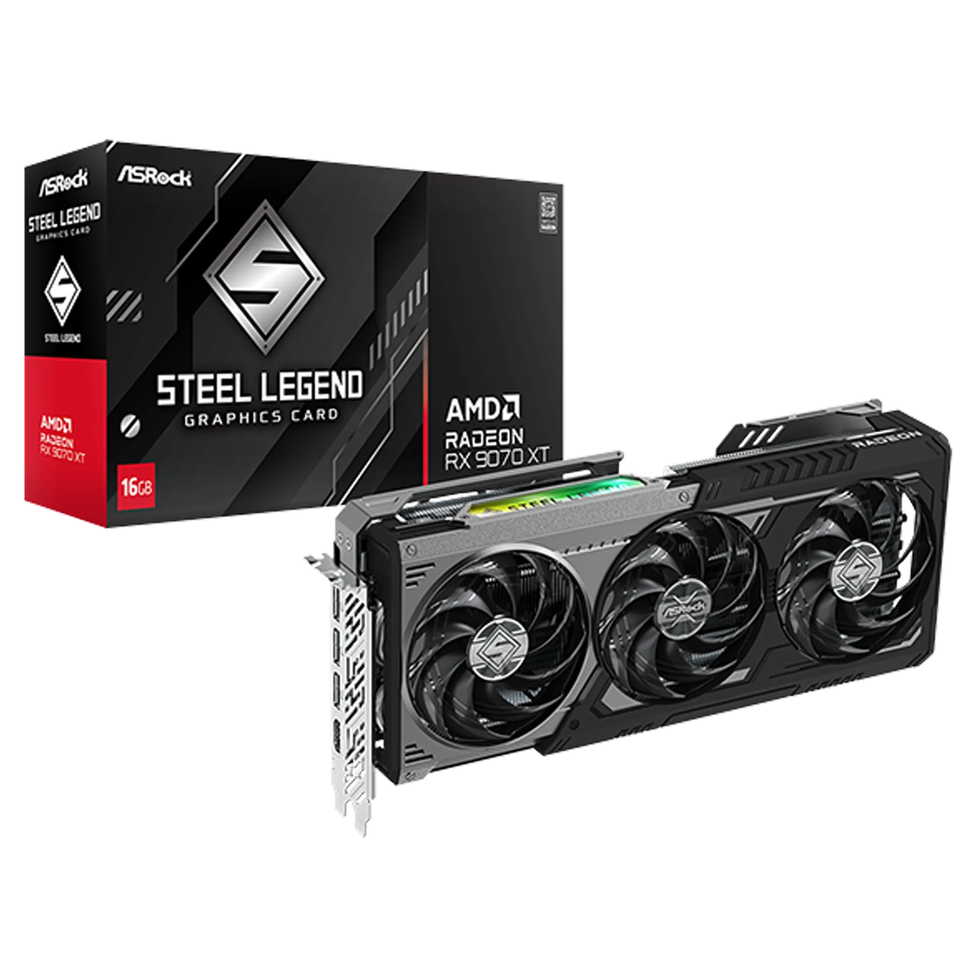 Radeon™ RX 9070 XT Steel Legend Dark 16GB