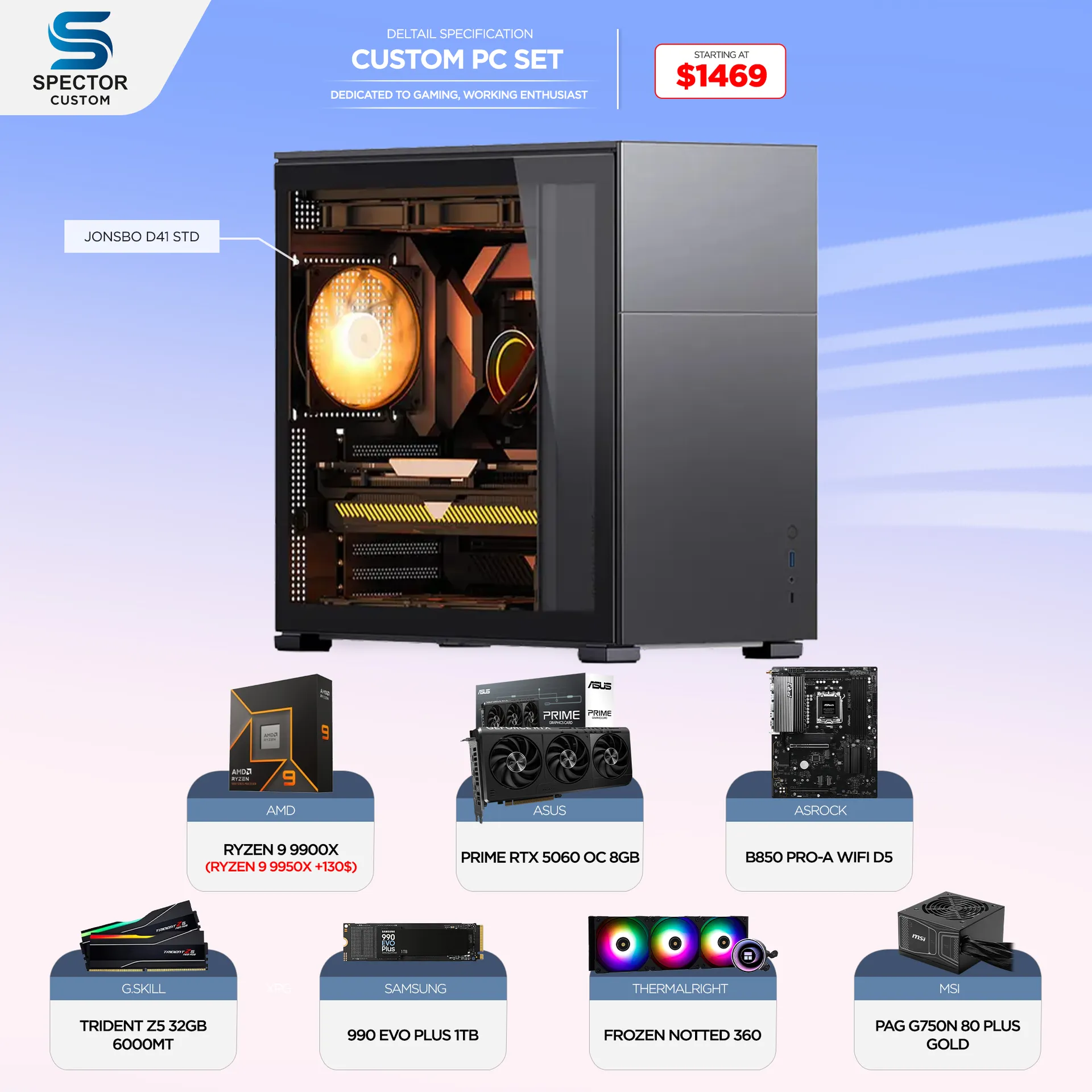 AMD Ryzen 9 9900X RTX5060