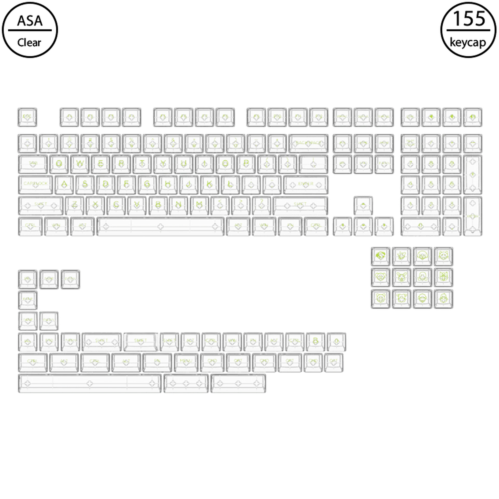 Clear Transparent - Green Character