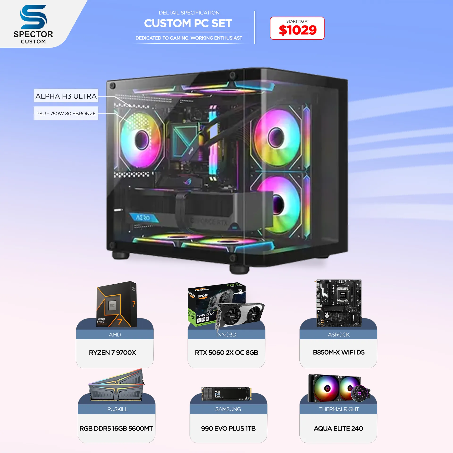 AMD Ryzen 7 9700X RTX5060