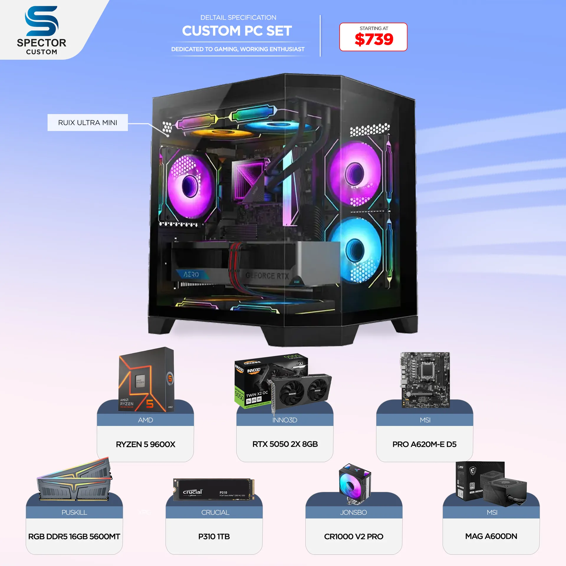AMD Ryzen 5 9600X RTX5050