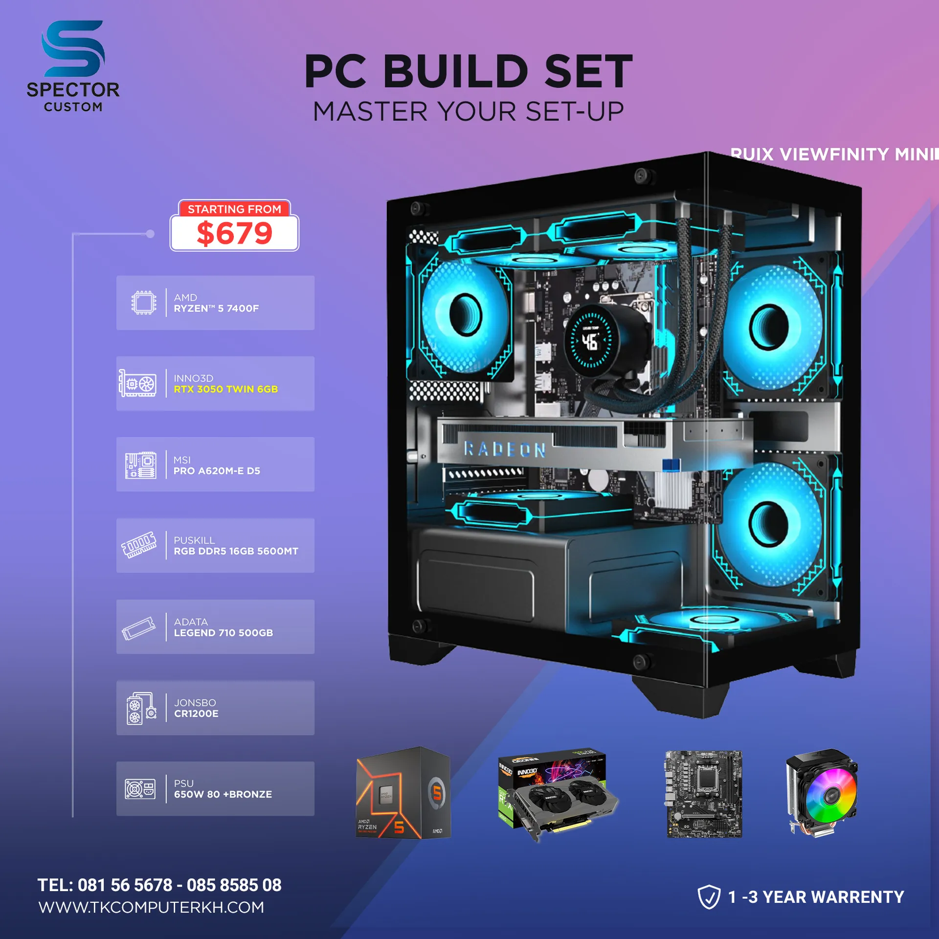 AMD Ryzen 5 7400F RTX3050