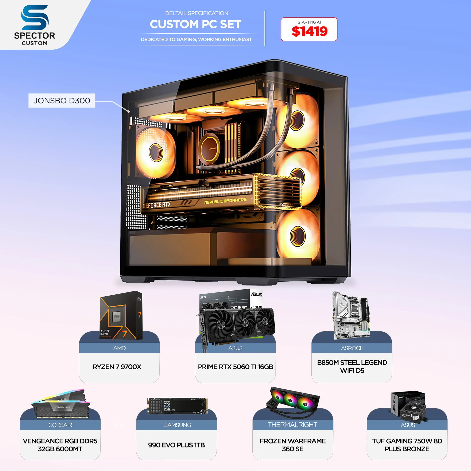 AMD Ryzen 7 9700X RTX5060 Ti