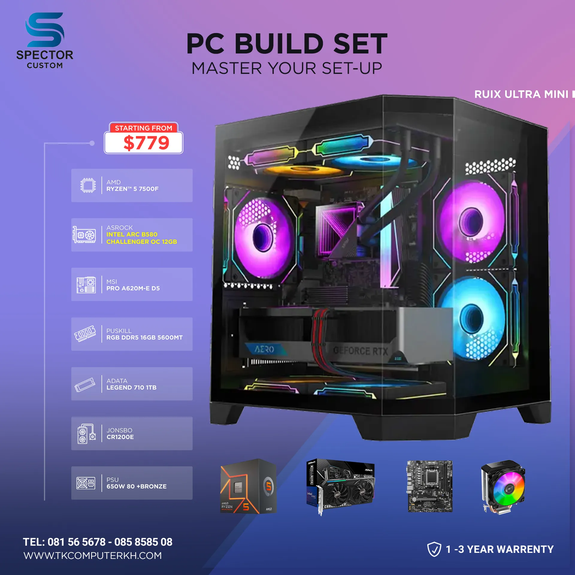 AMD Ryzen 5 7500F ARC B580