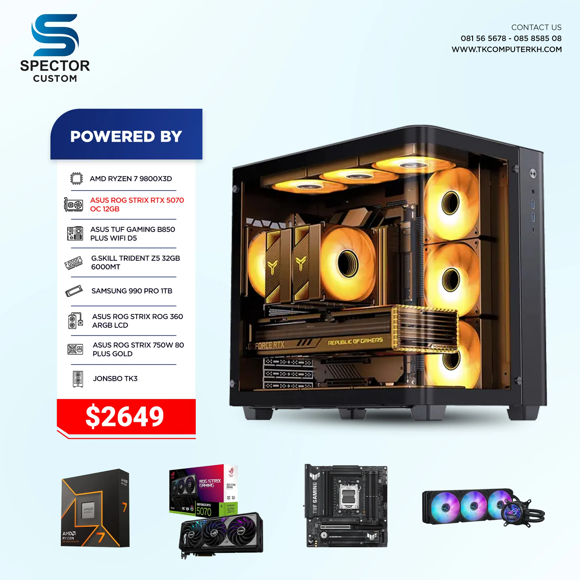 AMD Ryzen 7 9800X3D RTX5070