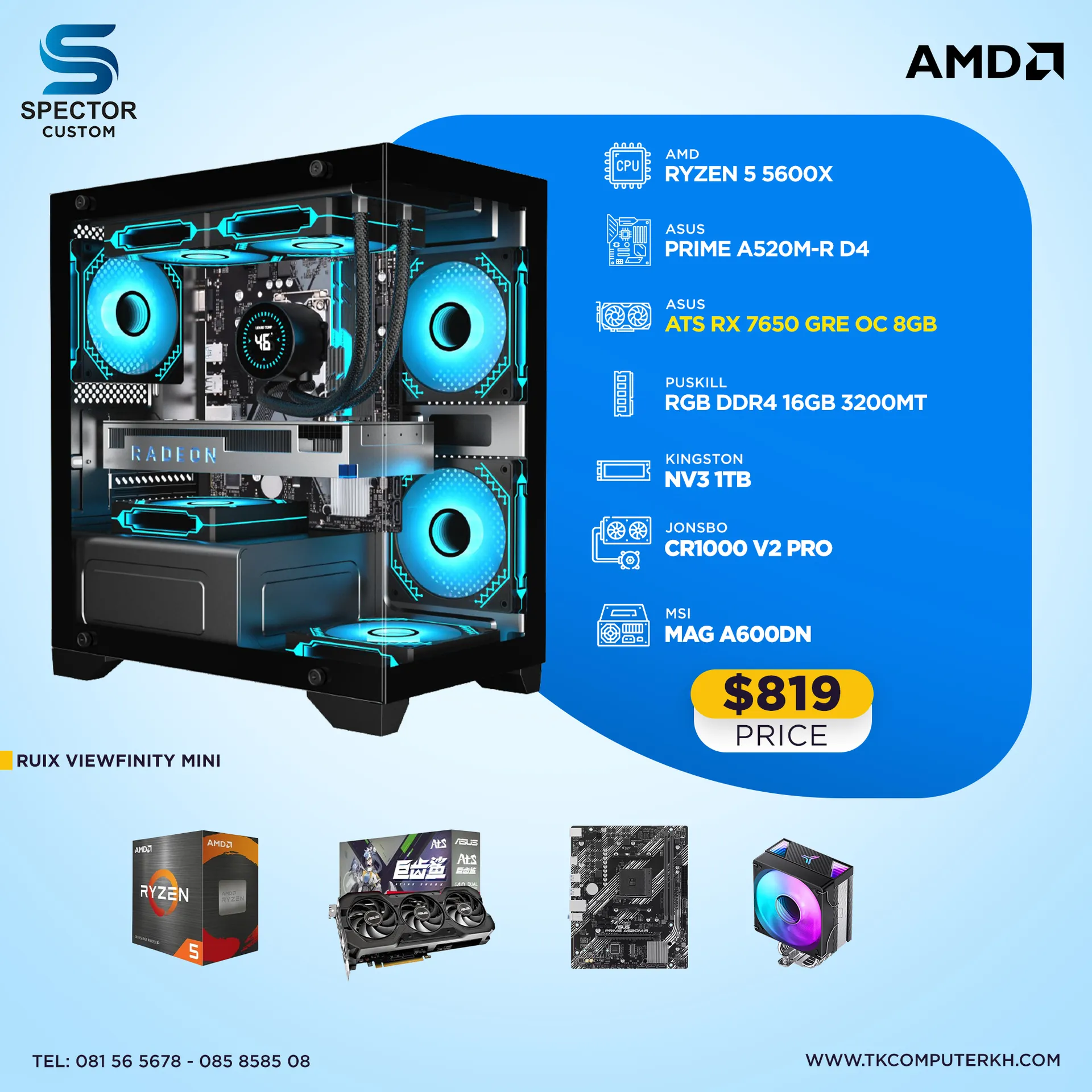 AMD Ryzen 5 5600X RX7650 GRE