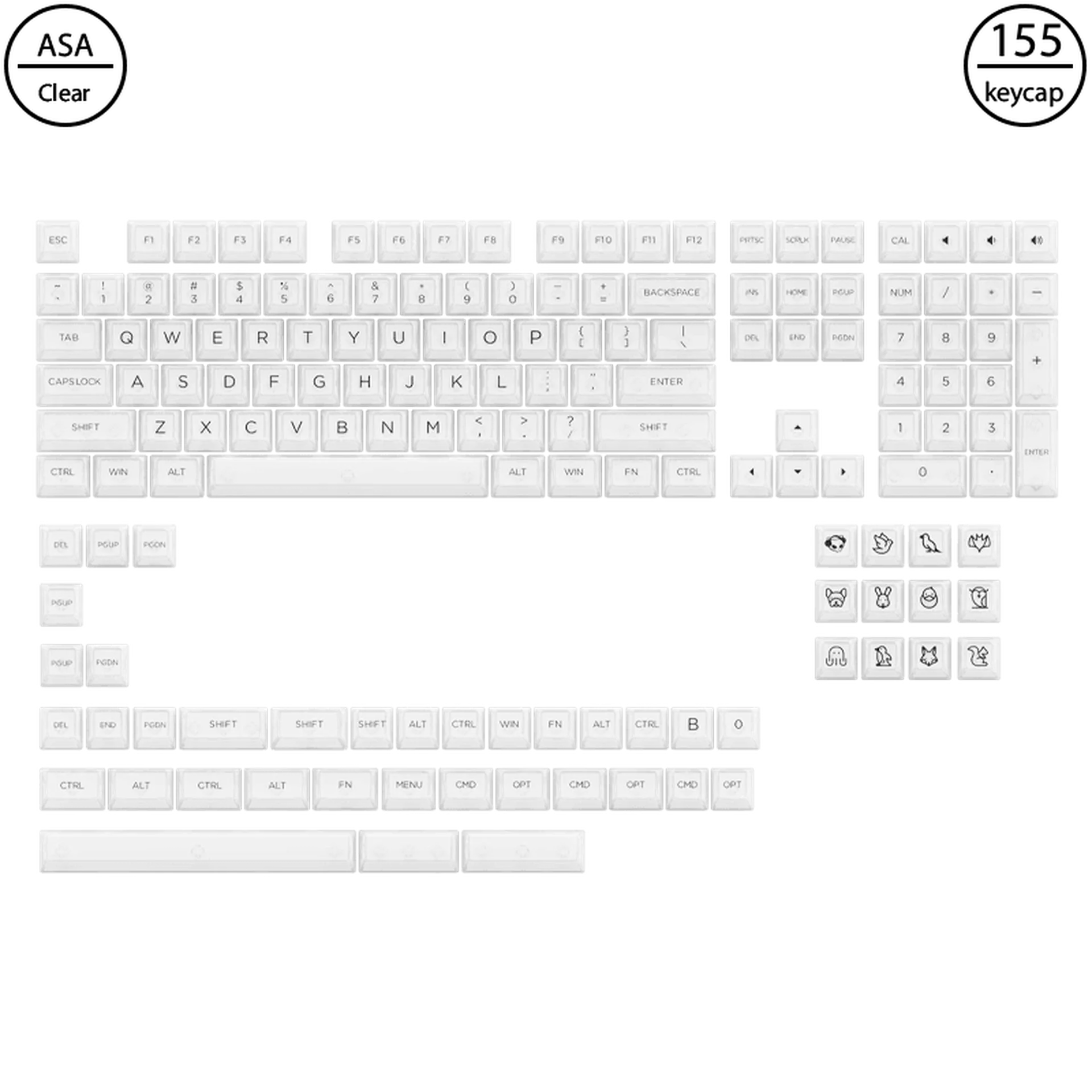 Clear Transparent V2 - White