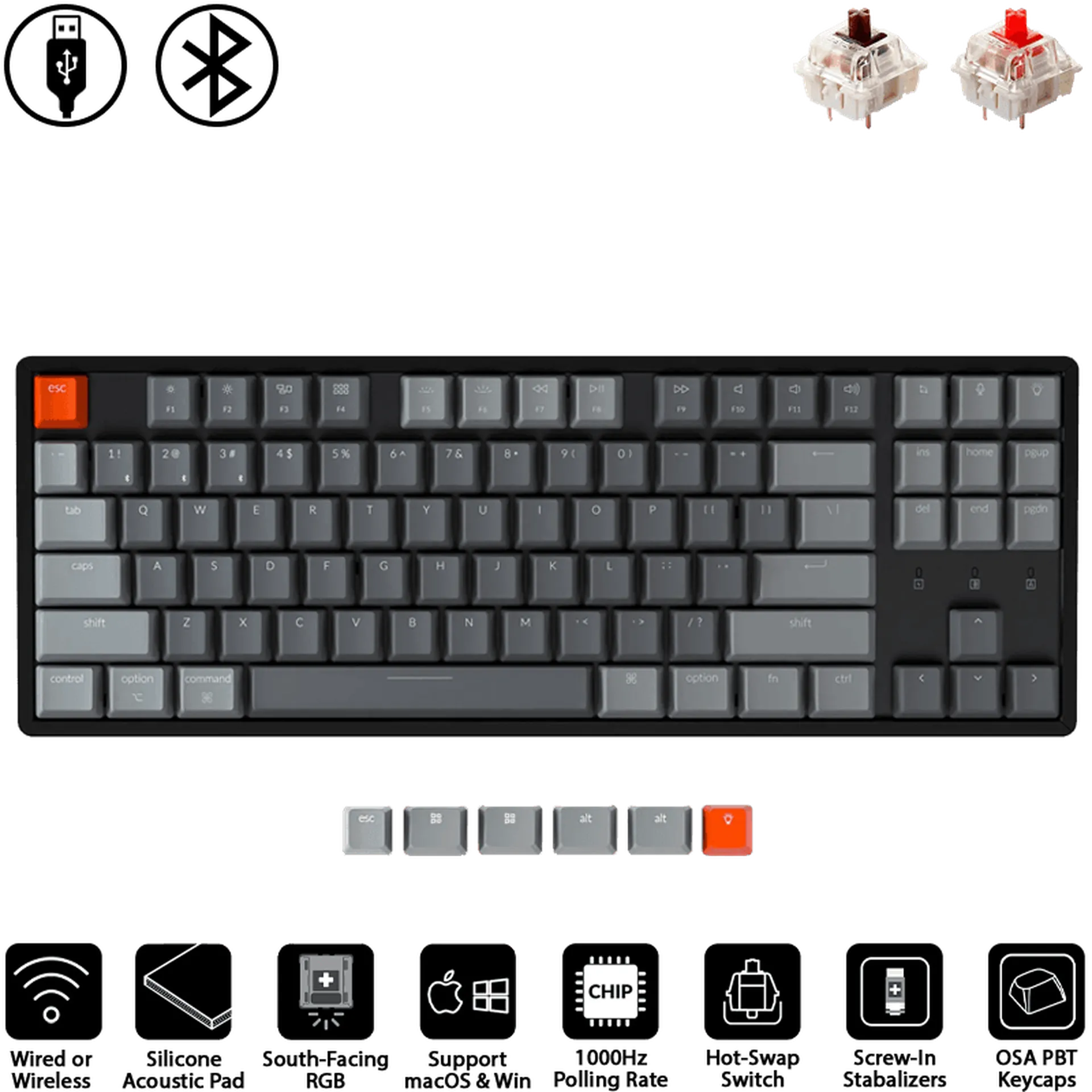 K8 Alum RGB Hot-Swap
