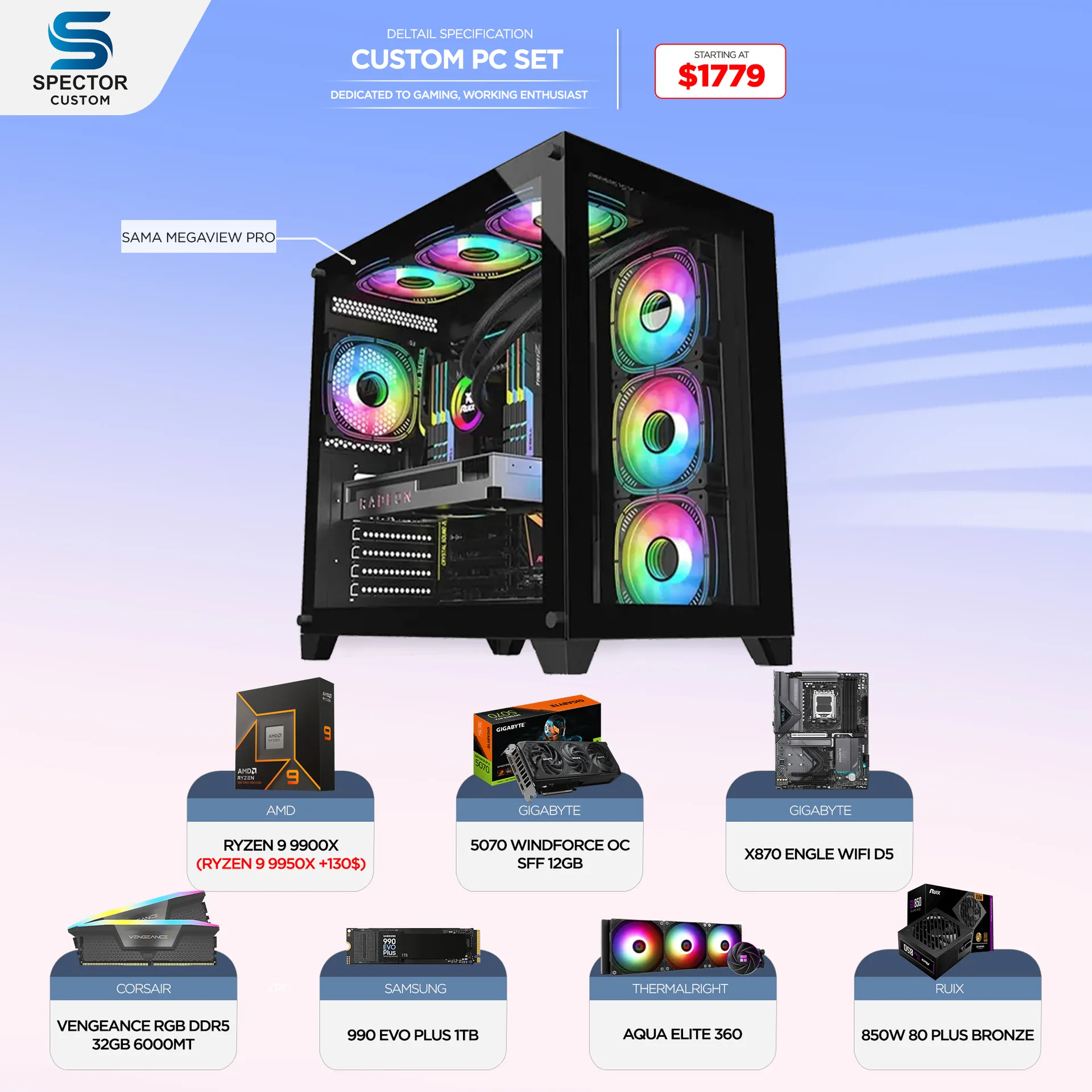 AMD Ryzen 9 9900X 5070