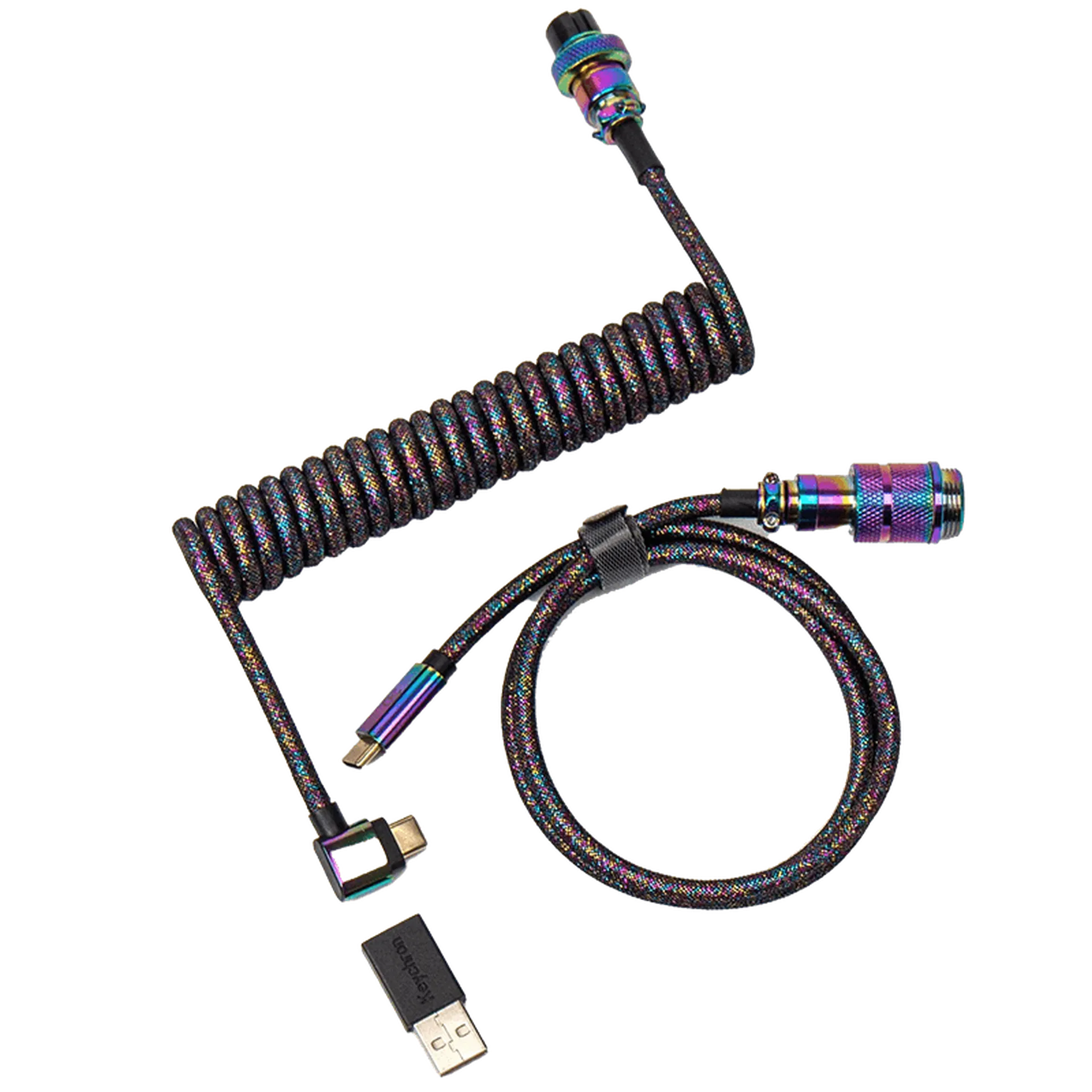Premium Coiled Aviator Cable - Angled