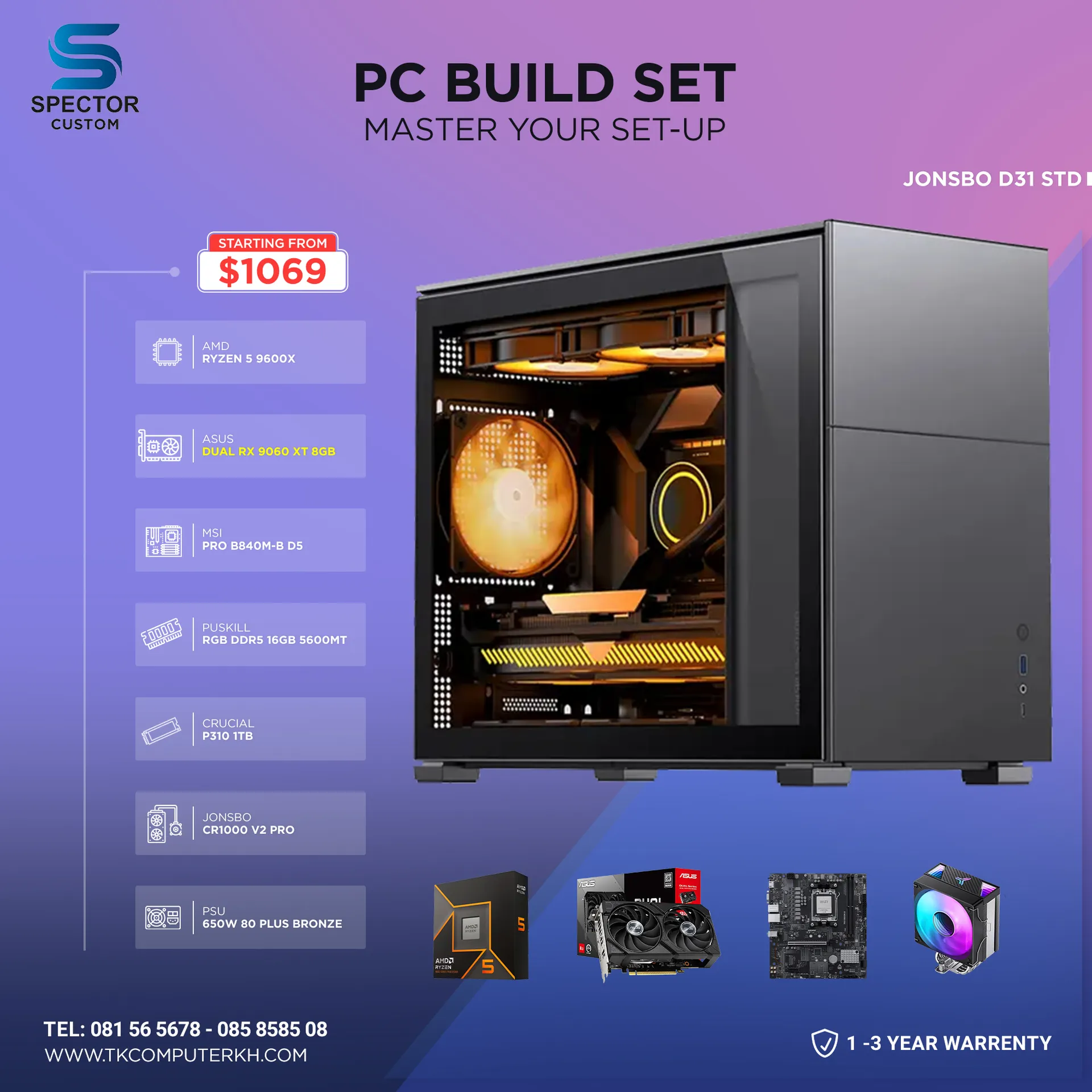 AMD Ryzen 5 9600X RX9060 XT