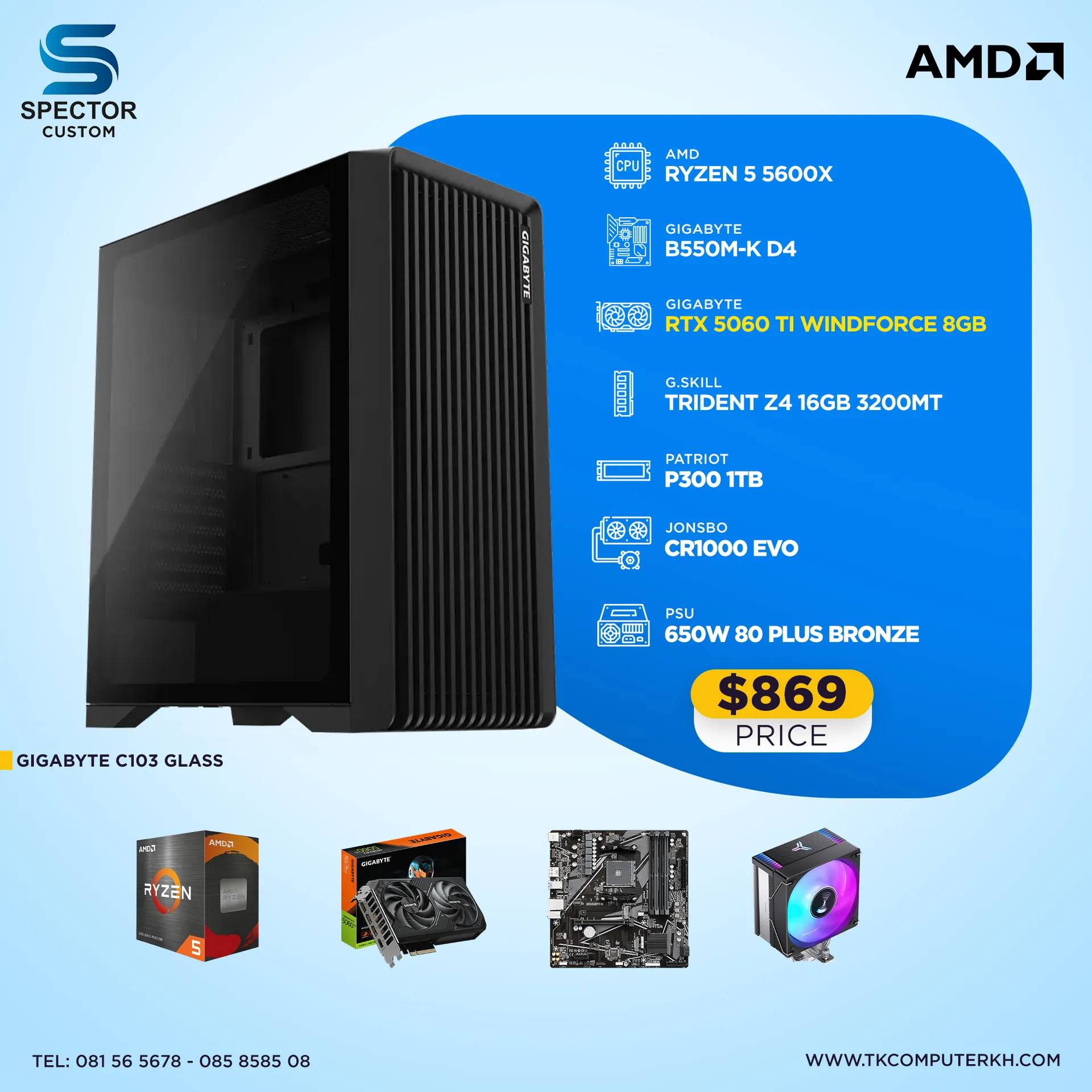 AMD Ryzen 5 5600X RTX5060 TI