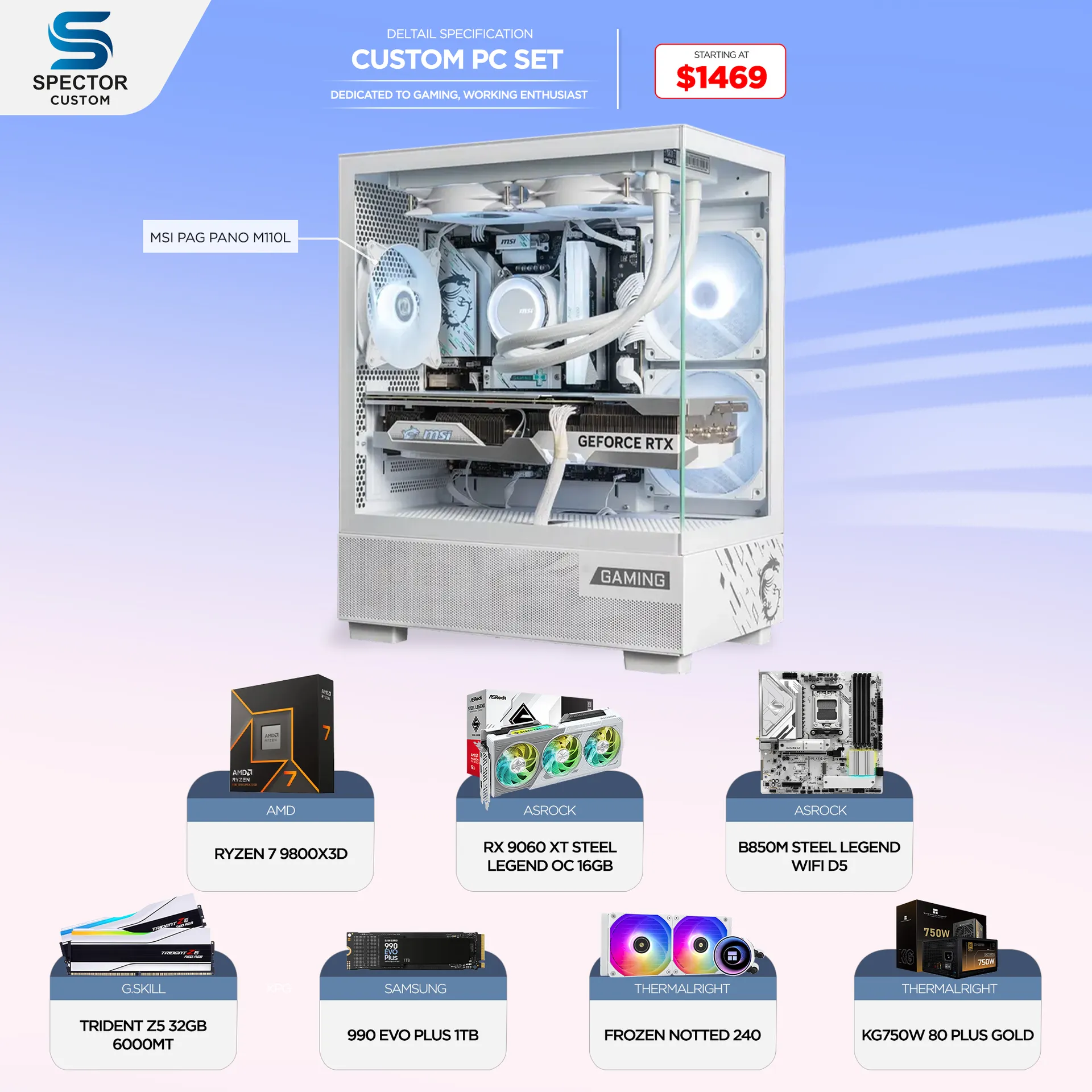 AMD Ryzen 7 9800X3D RX9060 XT