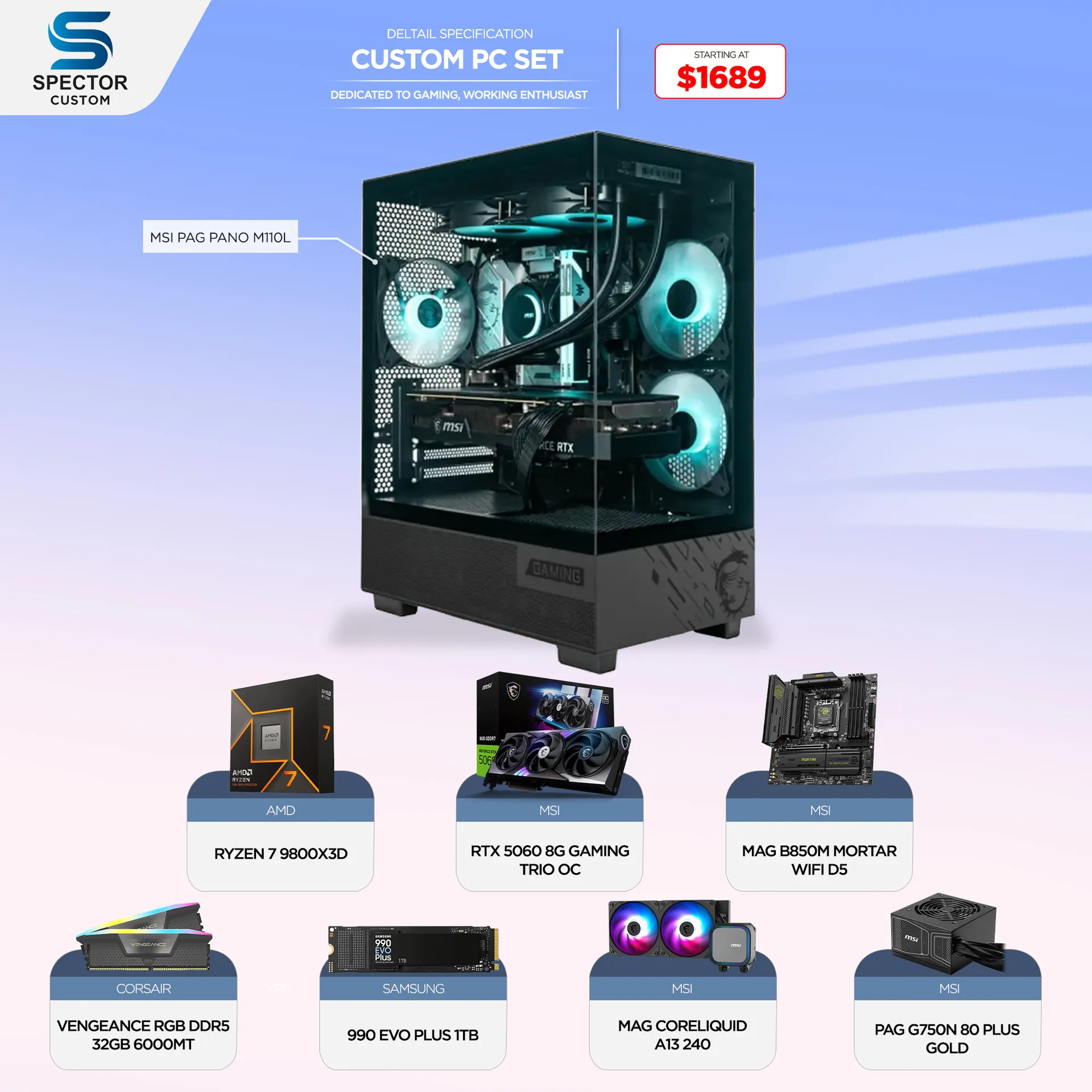 AMD Ryzen 7 9800X3D RTX5060