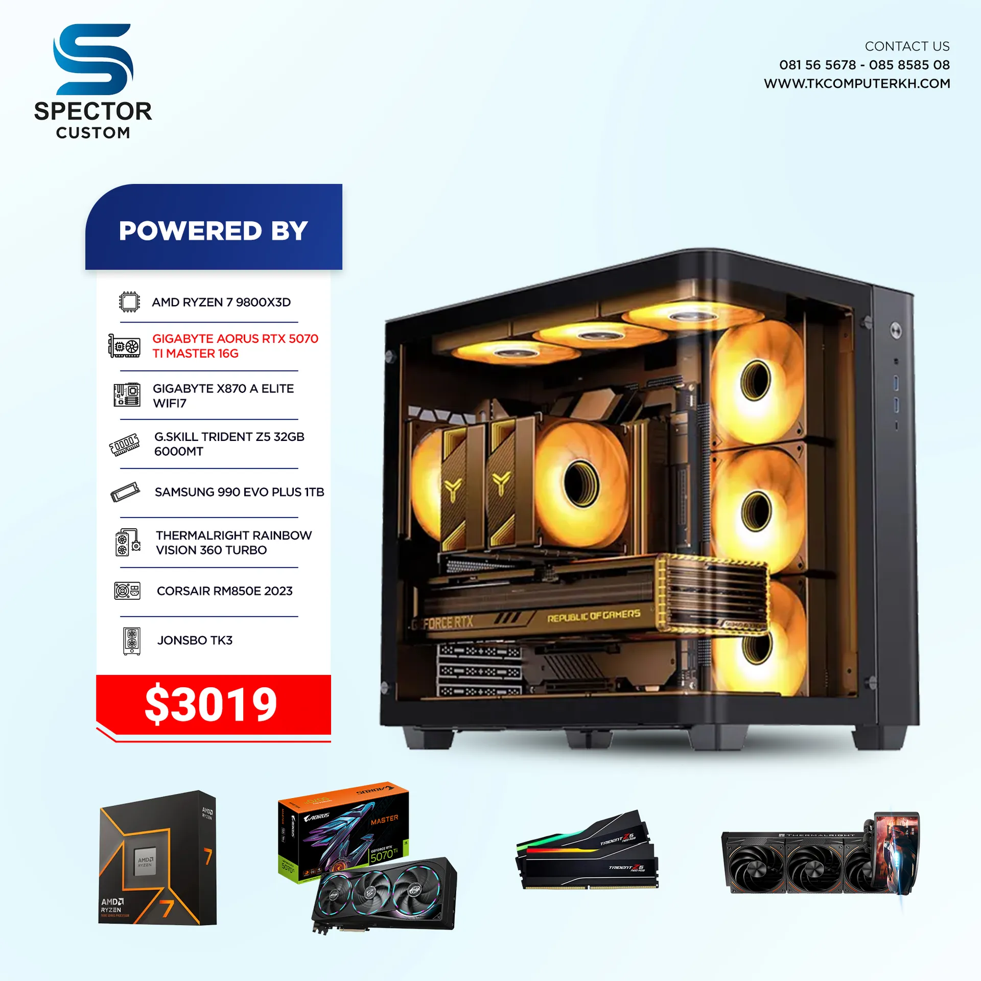 AMD Ryzen 7 9800X3D RTX5070