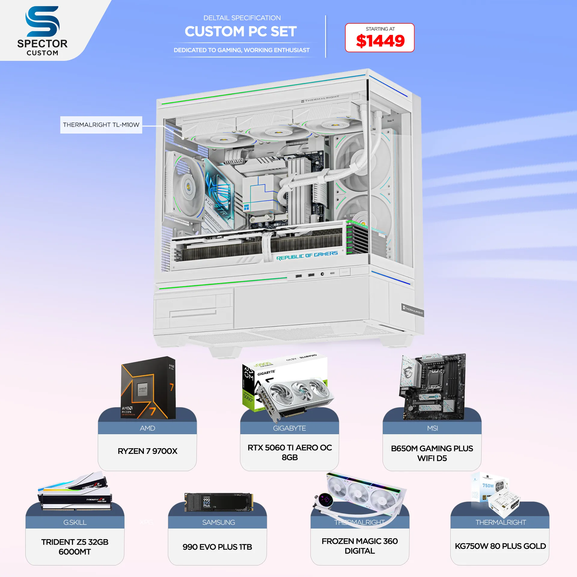 AMD Ryzen 7 9700X RTX5060 Ti