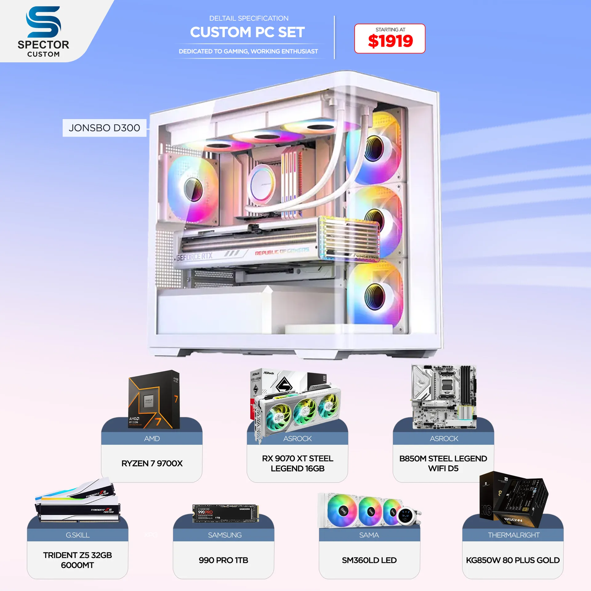 AMD Ryzen 7 9700X RX9070 XT