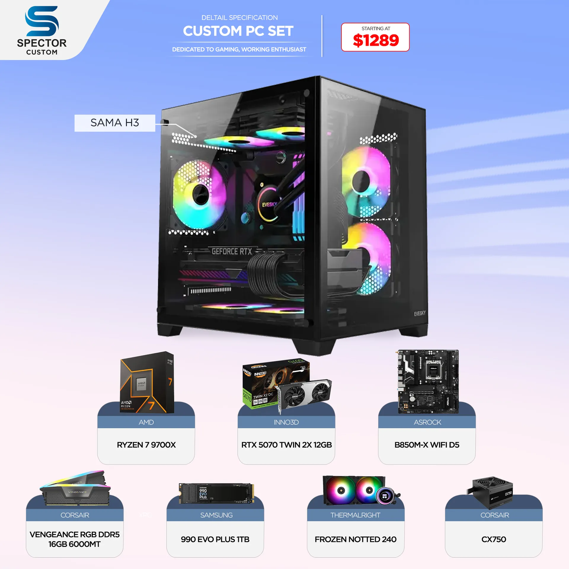 AMD Ryzen 7 9700X RTX5070