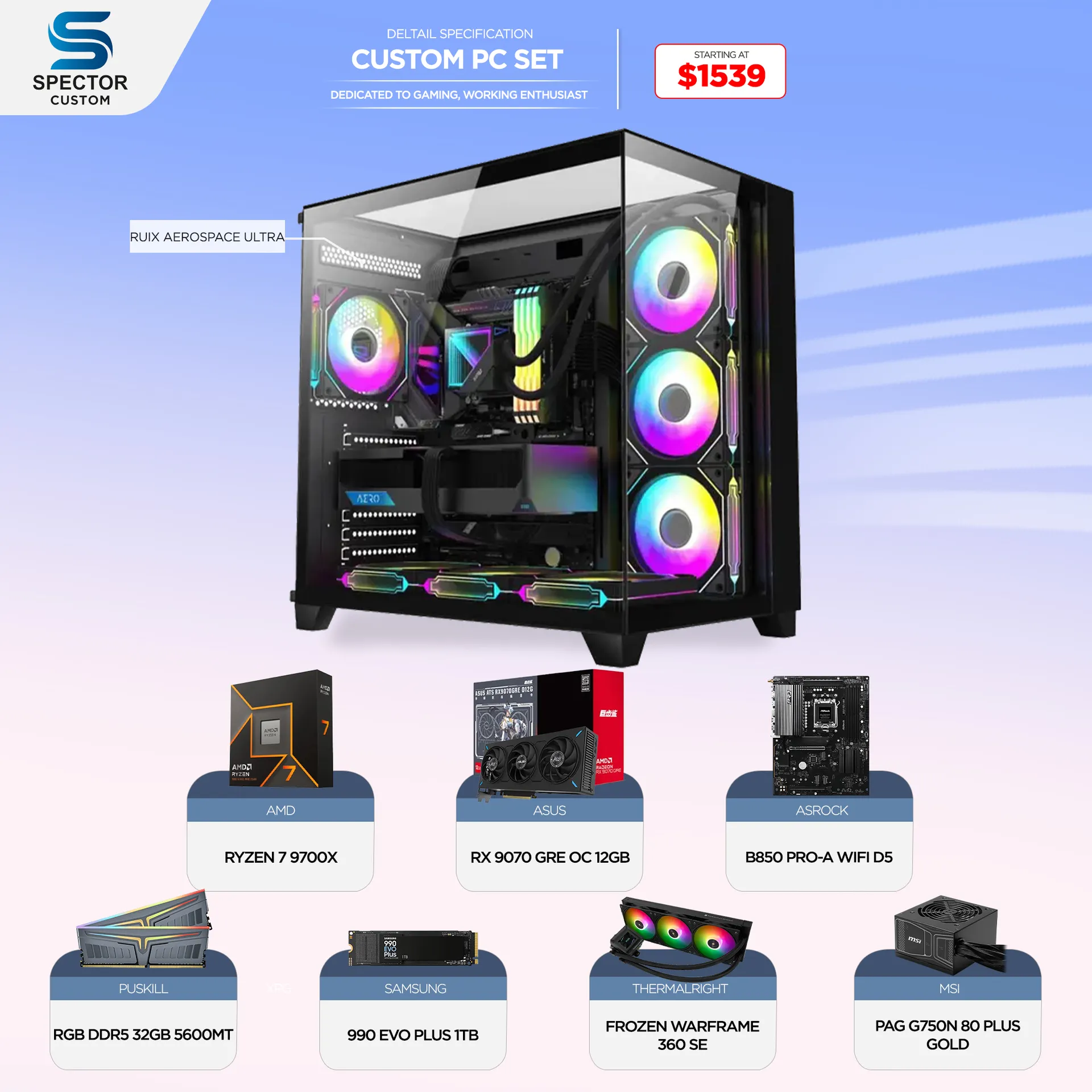 AMD Ryzen 7 9700X RX9070 GRE