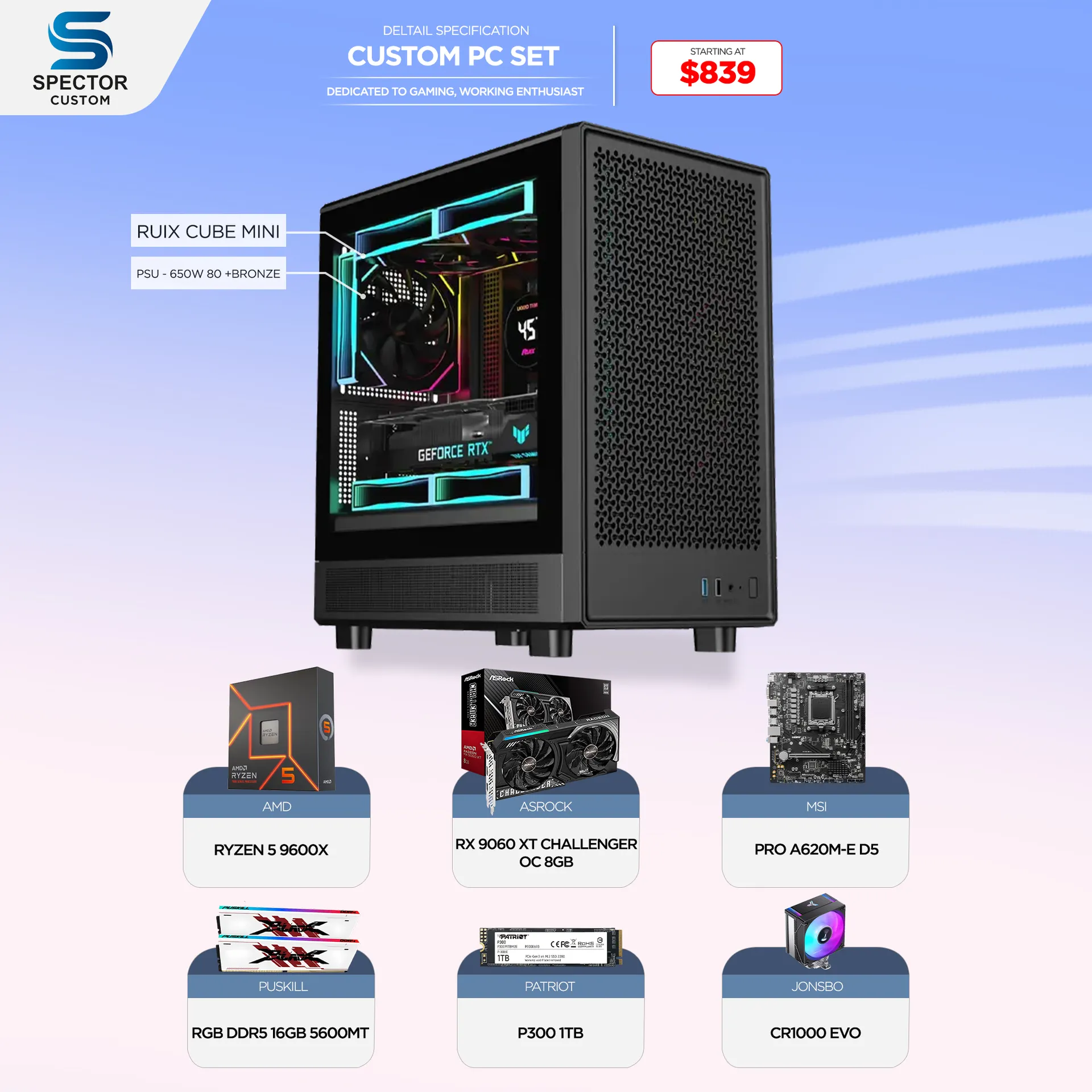 AMD Ryzen 5 9600X RX9060 XT