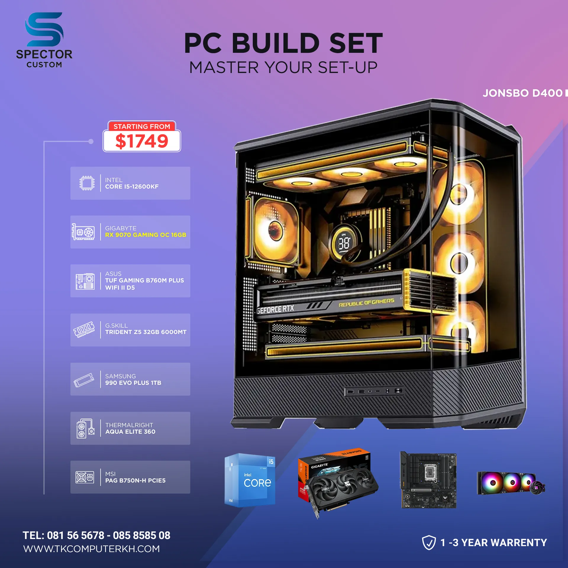 Intel Core i5 12Gen RX9070 