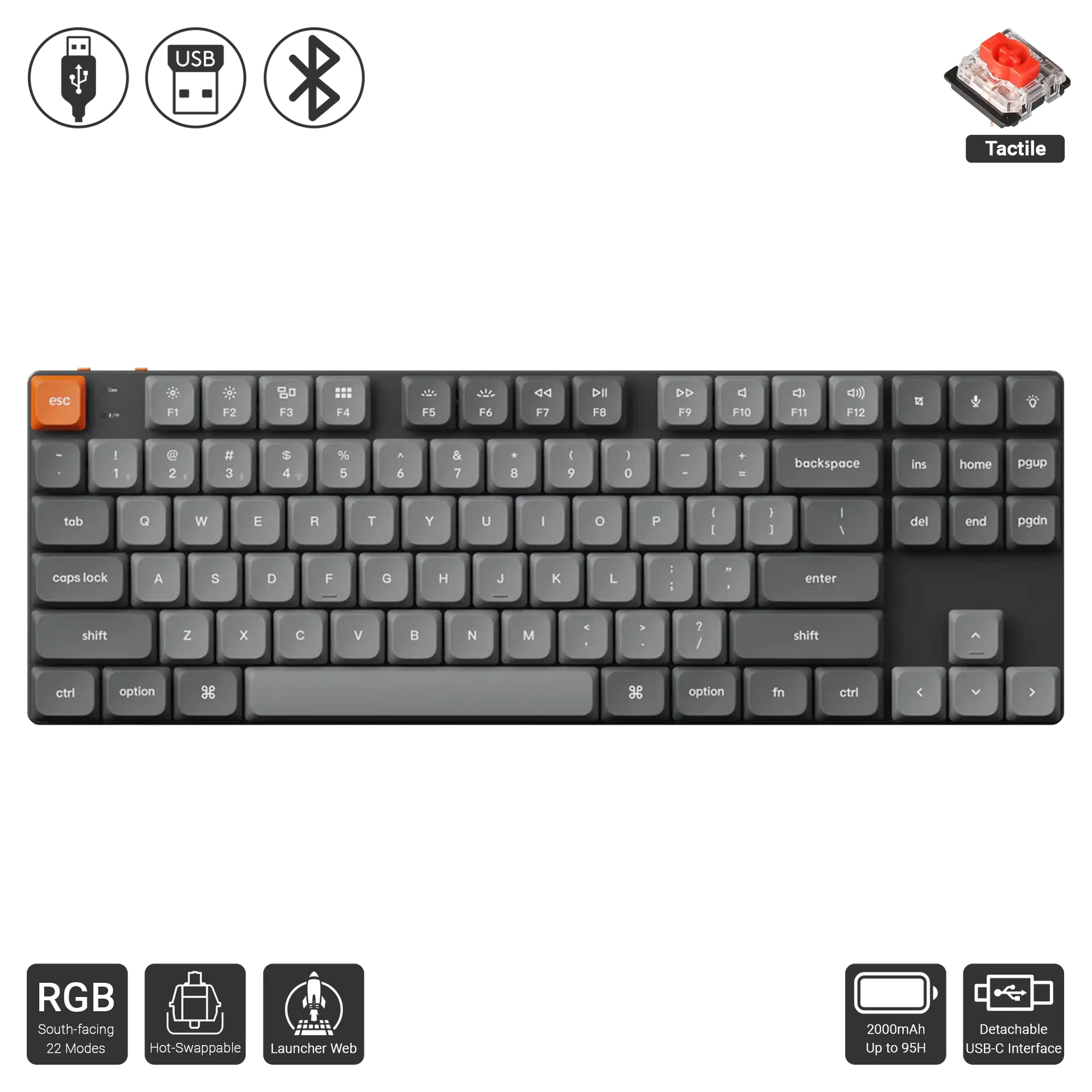 K8 Max Alum RGB Hot-Swap