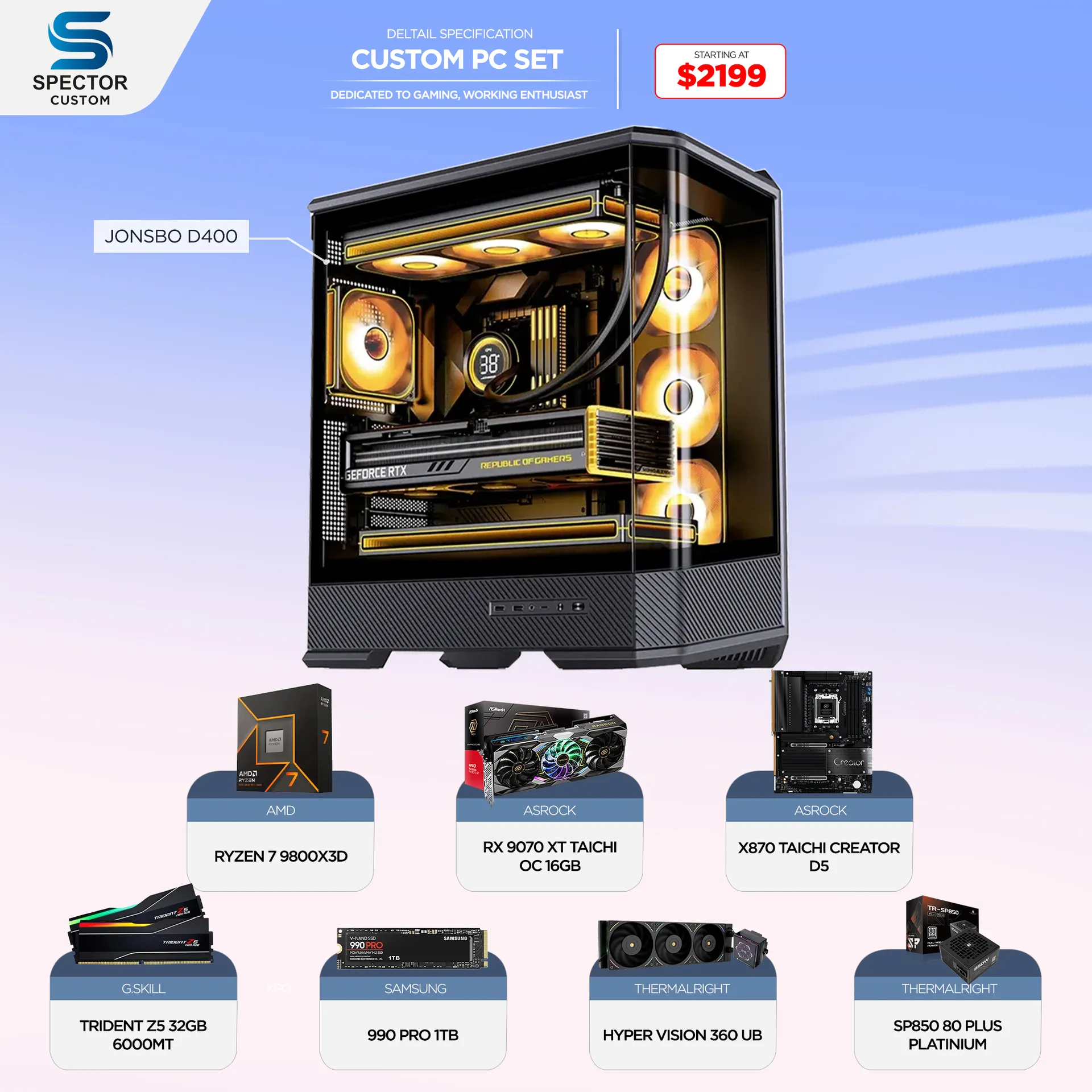 AMD Ryzen 7 9800X3D RX9070 XT