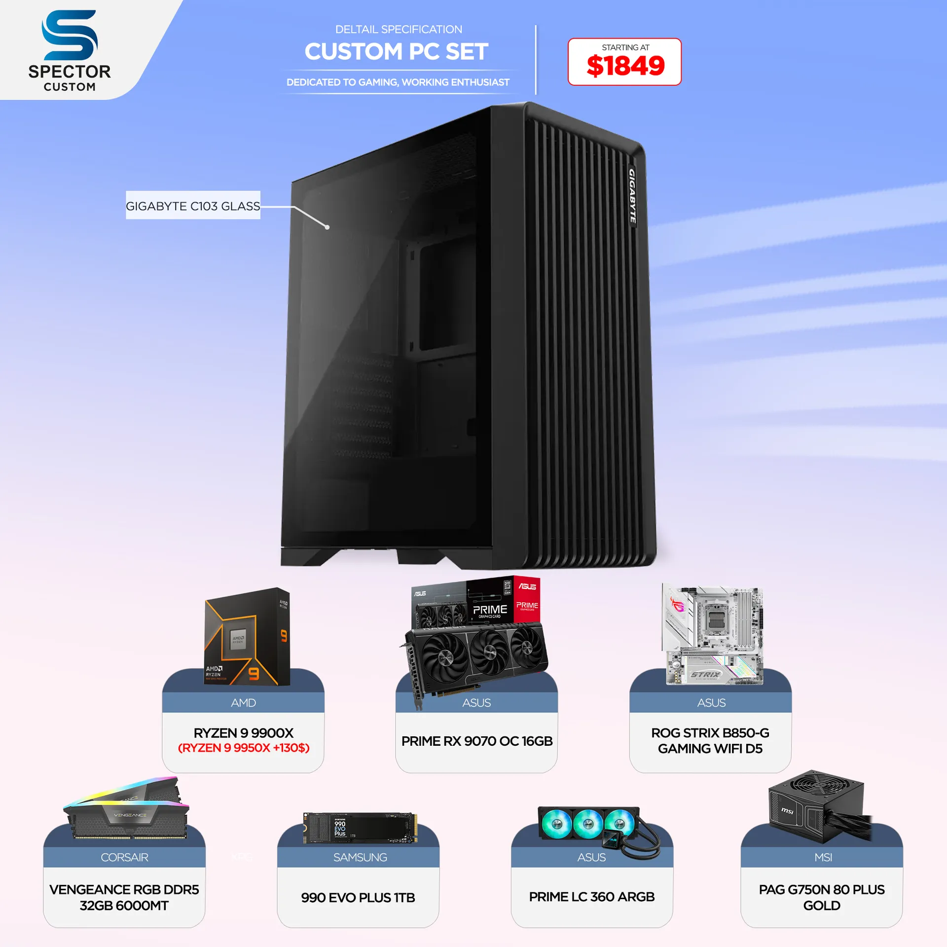 AMD Ryzen 9 9900X RX9070