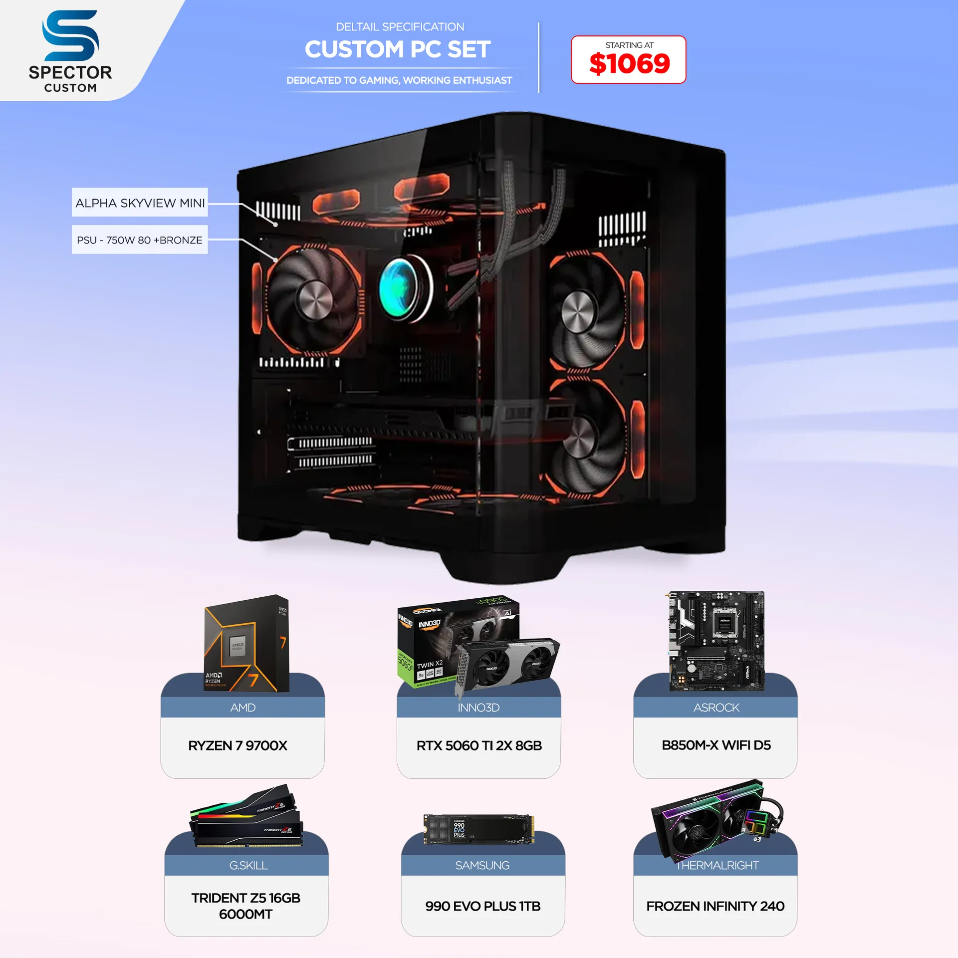 AMD Ryzen 7 9700X RTX5060 Ti