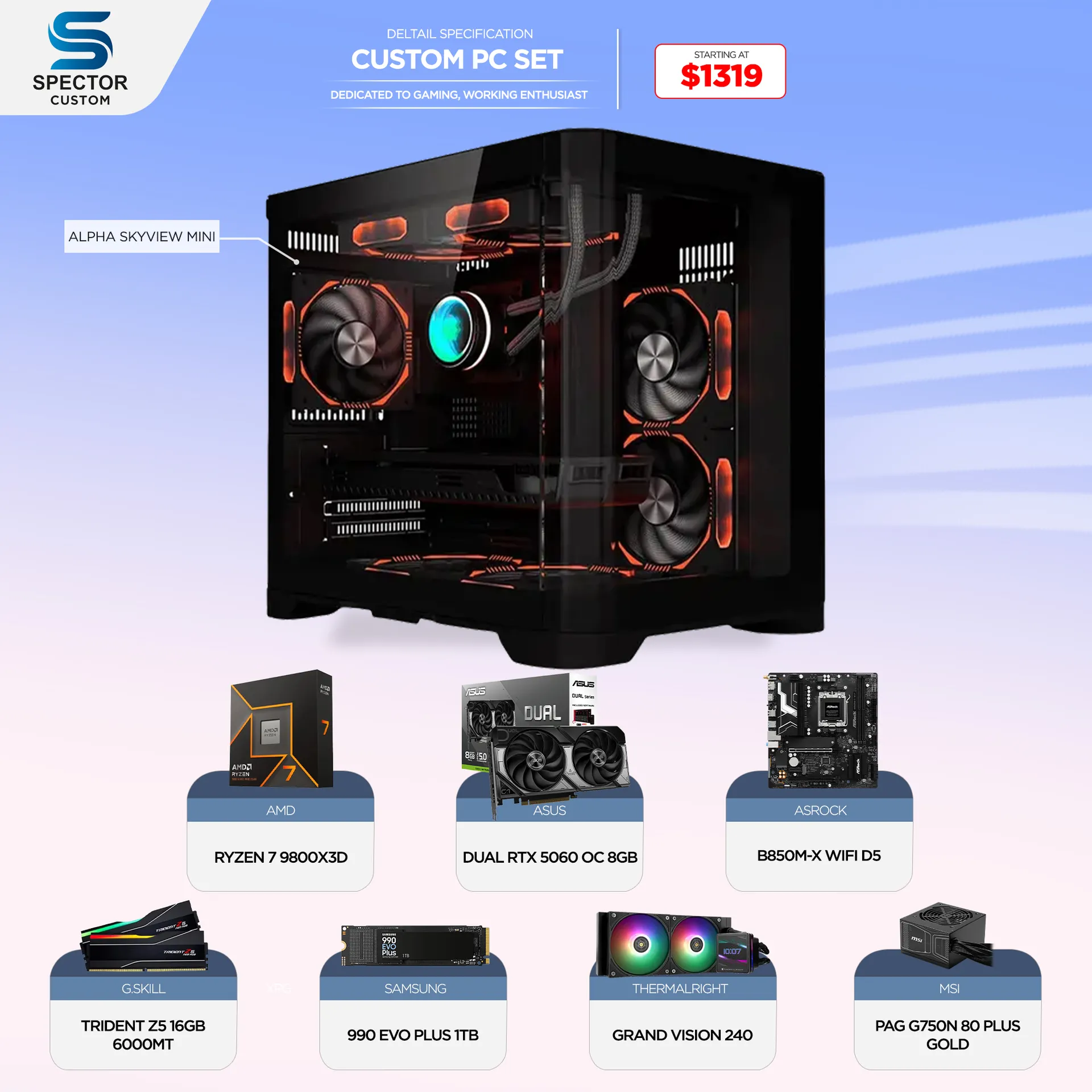 AMD Ryzen 7 9800X3D RTX5060