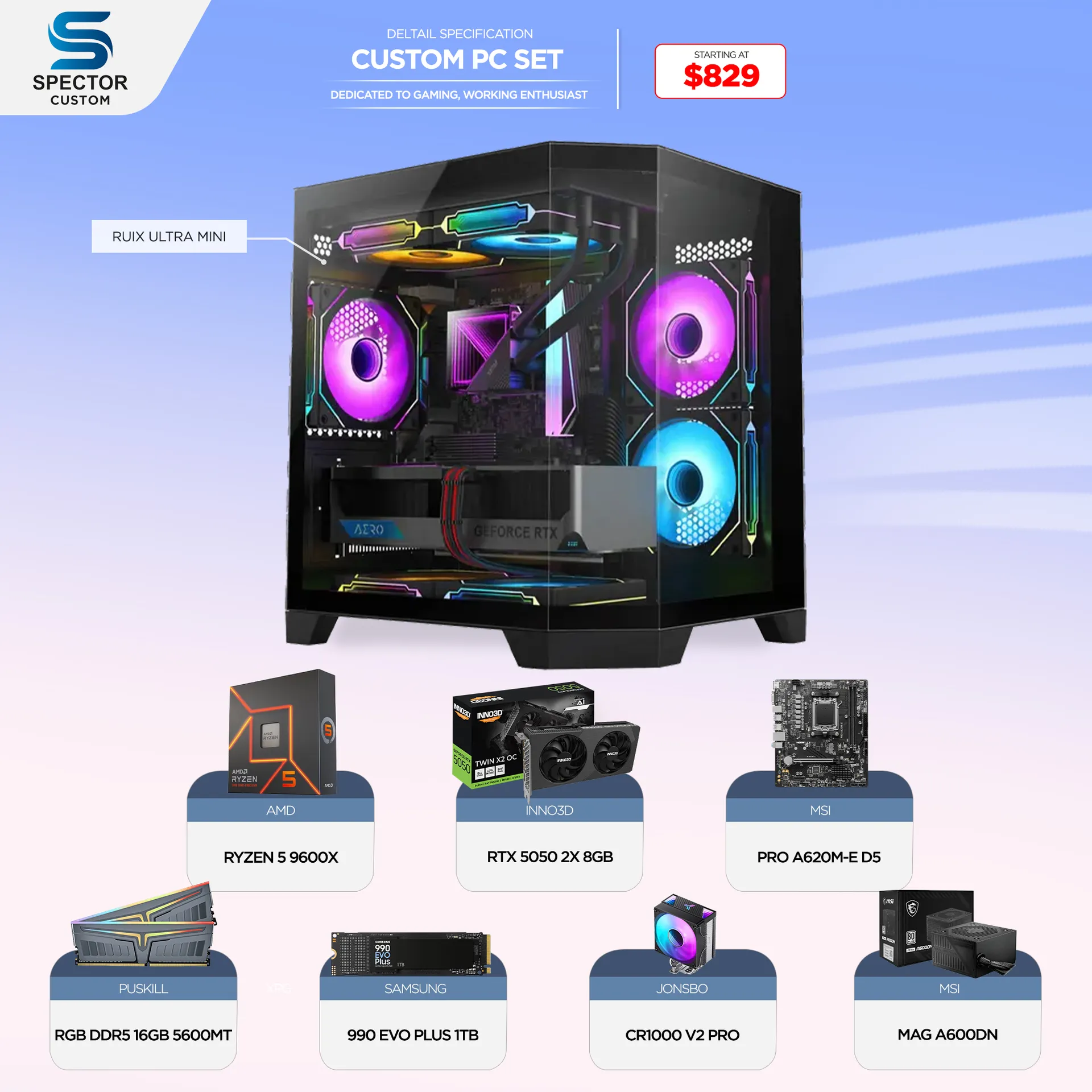 AMD Ryzen 5 9600X RTX5050