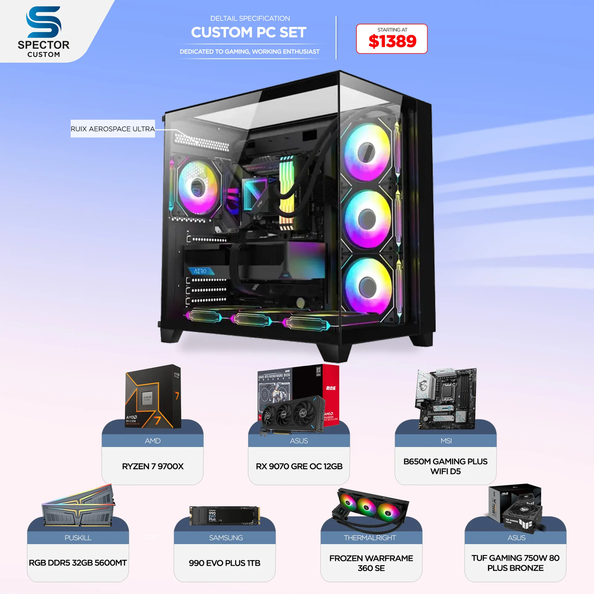 AMD Ryzen 7 9700X RX9070 GRE