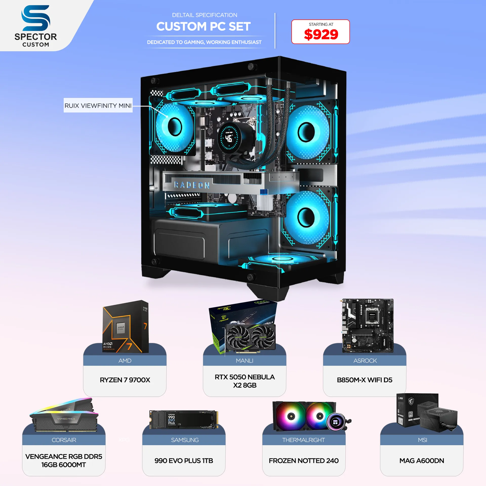 AMD Ryzen 7 9700X RTX5050