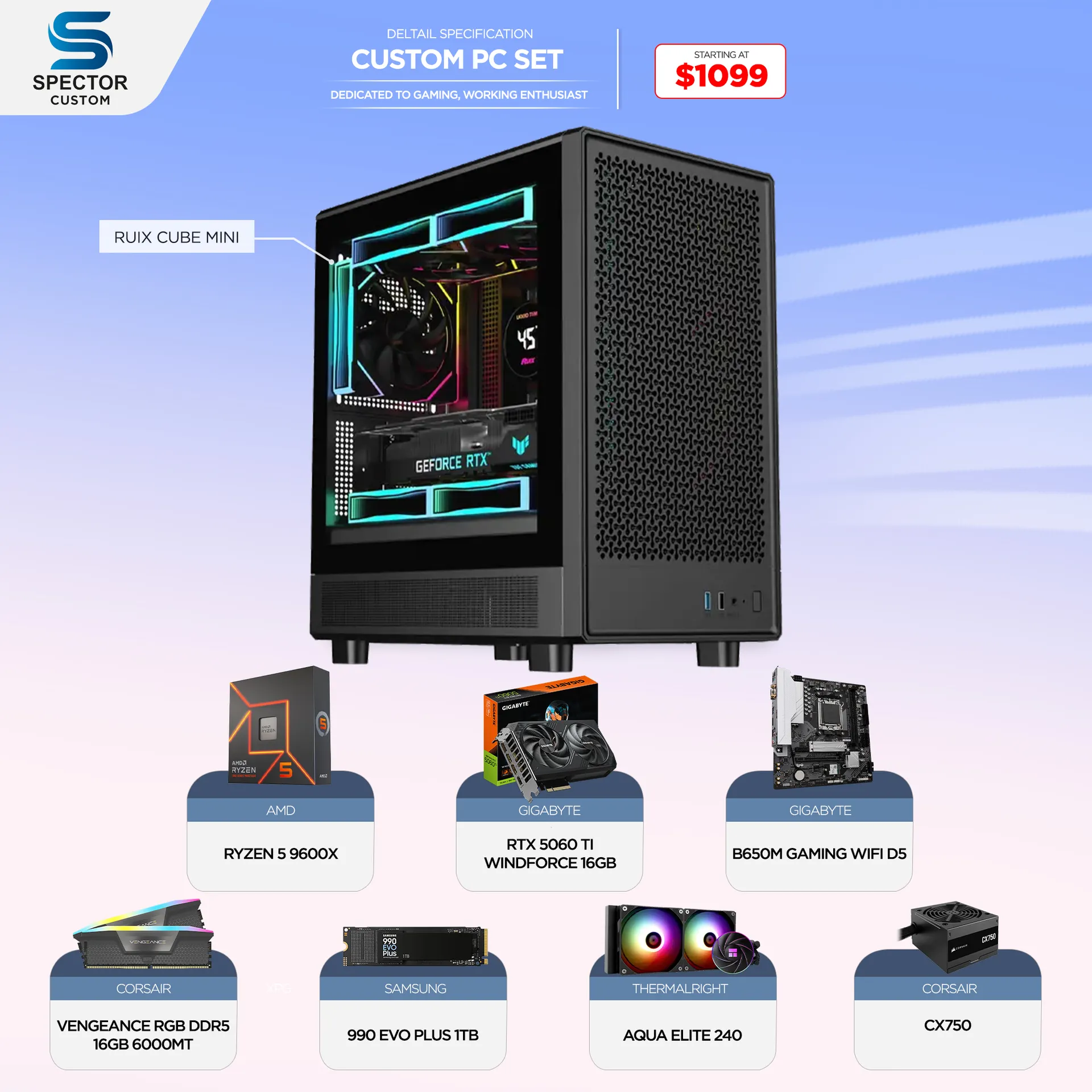 AMD Ryzen 5 9600X RTX5060 Ti