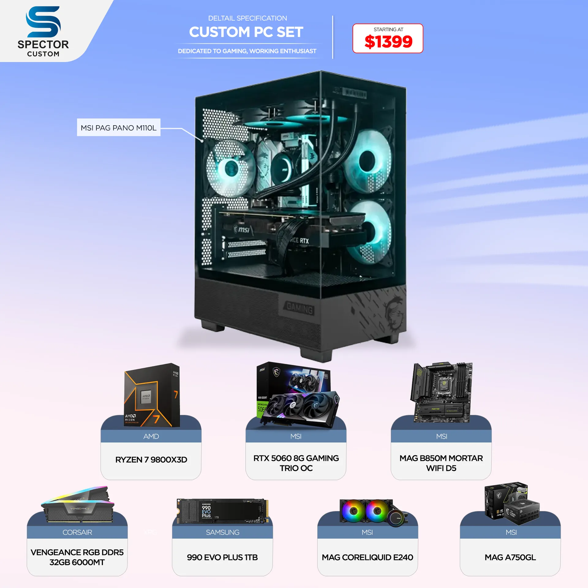 AMD Ryzen 7 9800X3D RTX5060