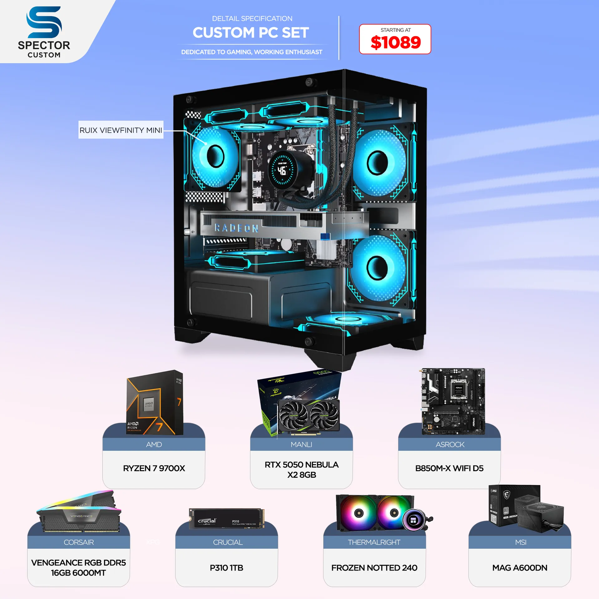 AMD Ryzen 7 9700X RTX5050