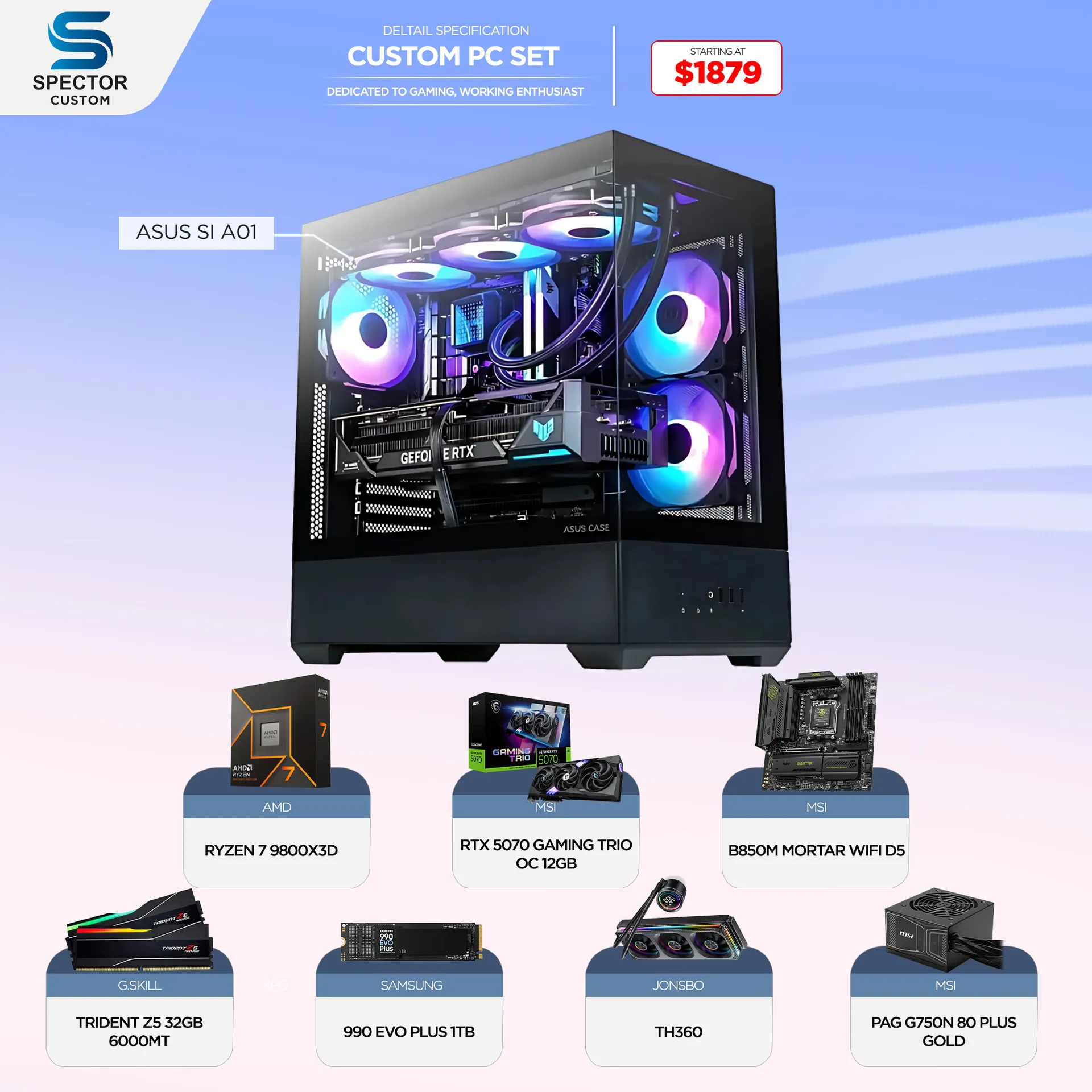 AMD Ryzen 7 9800X3D RTX5070