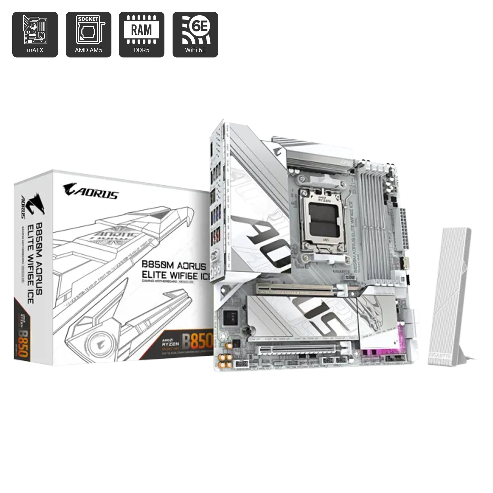 B850M AORUS ELITE WIFI6E ICE