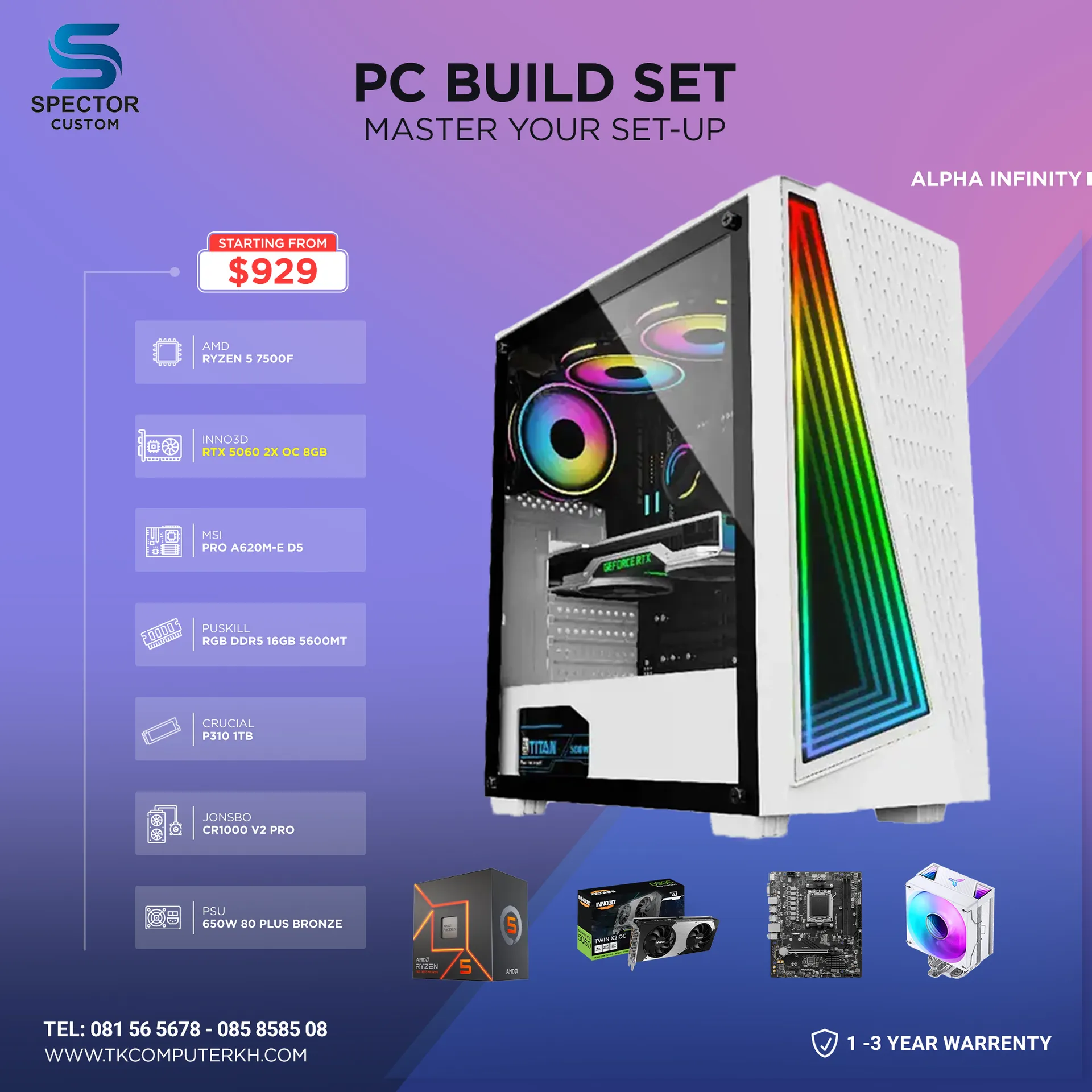 AMD Ryzen 5 7500F RTX5060