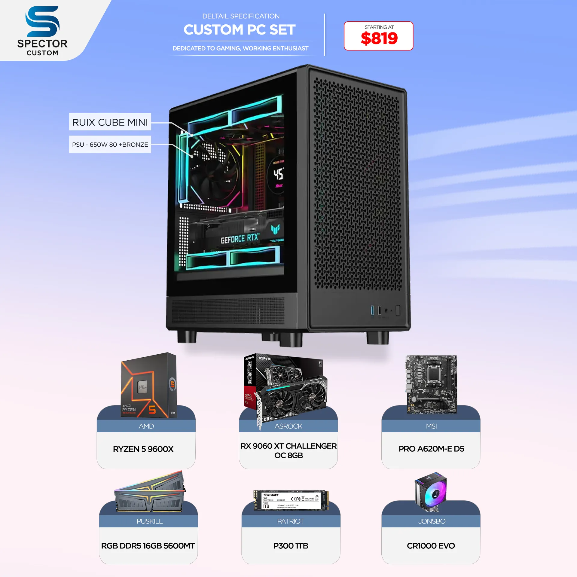 AMD Ryzen 5 9600X RX9060 XT