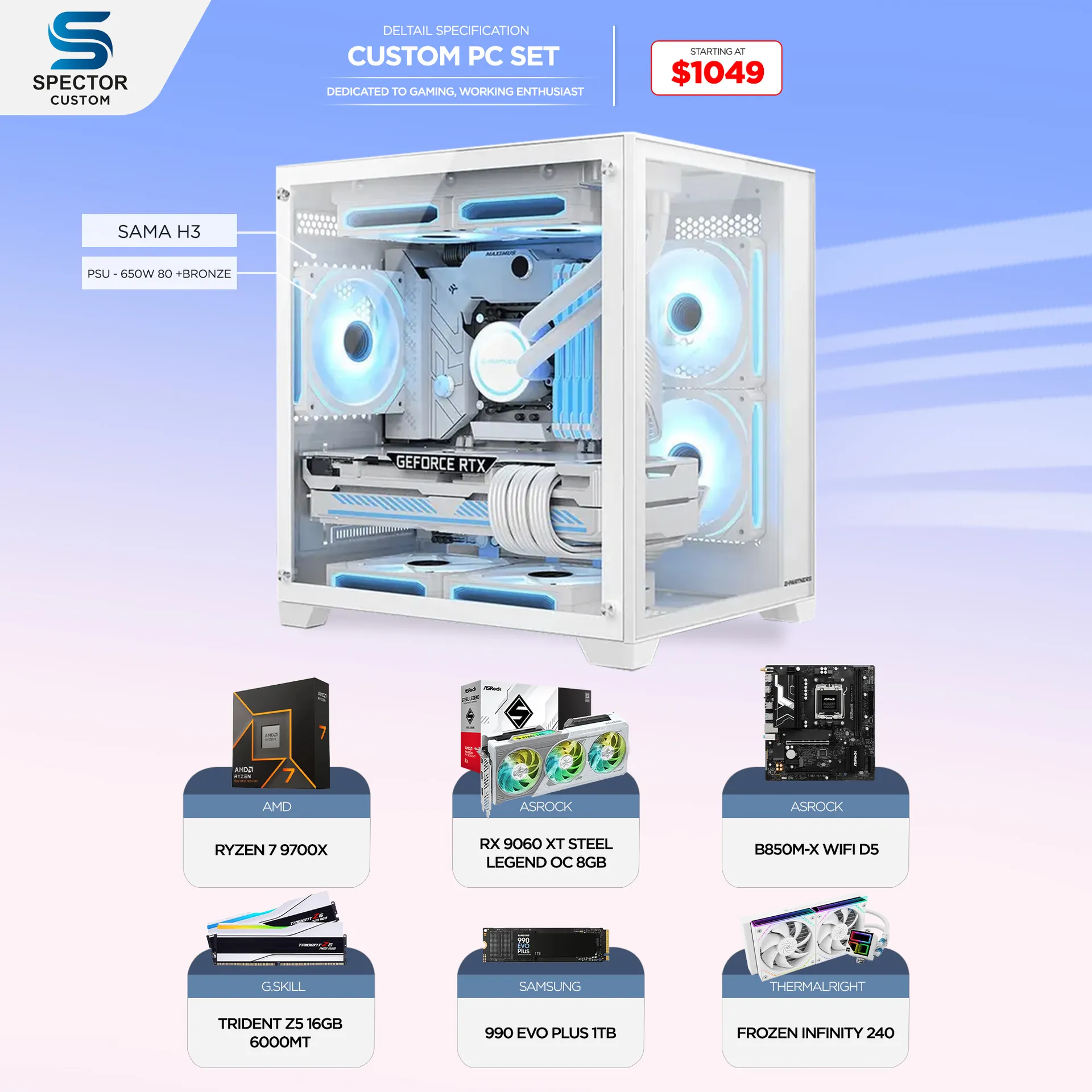 AMD Ryzen 7 9700X RX9060 XT