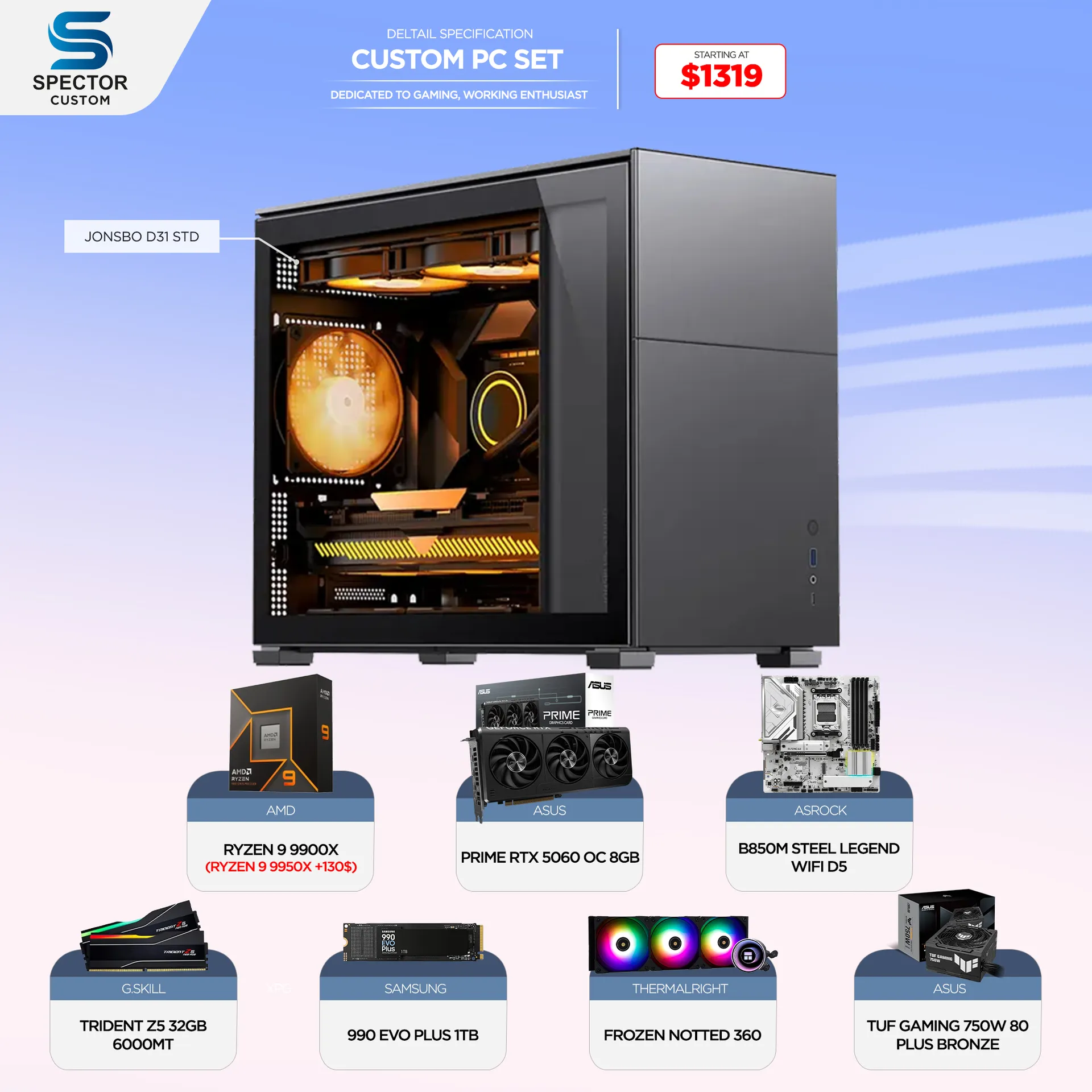 AMD Ryzen 9 9900X RTX5060