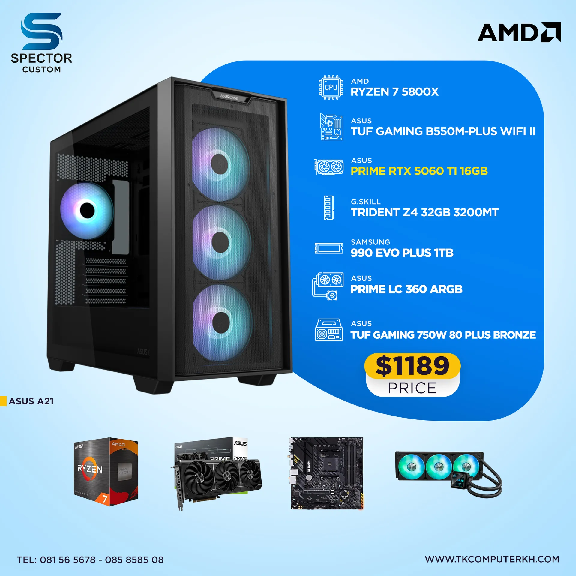 AMD Ryzen 7 5800X RTX5060 Ti