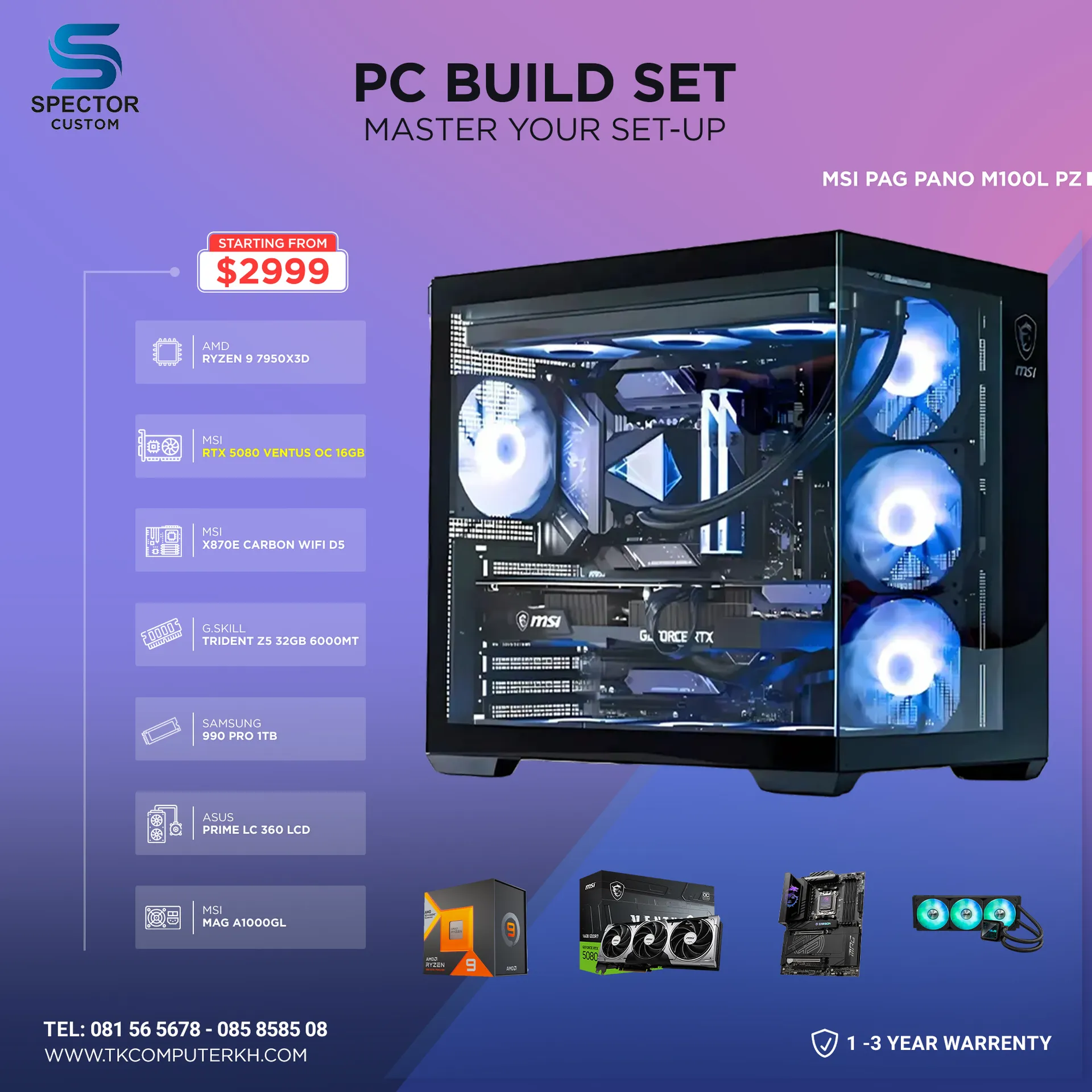 AMD Ryzen 9 7950X3D RTX5080