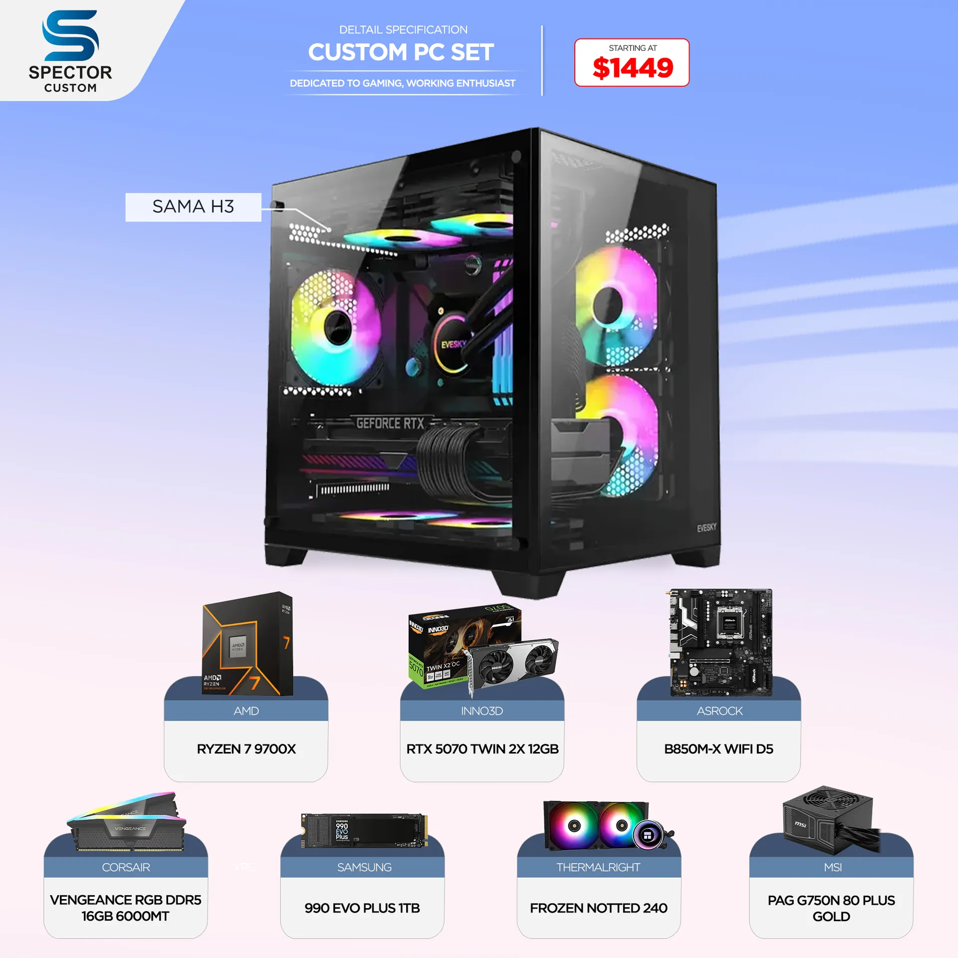 AMD Ryzen 7 9700X RTX5070